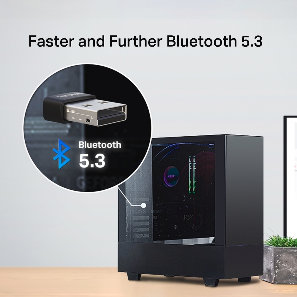 TP-Link Bluetooth-Adapter »Mercusys MA530 Nano«, Bluetooth 5.3, Windows 7/8.1/10/11, USB 2.0