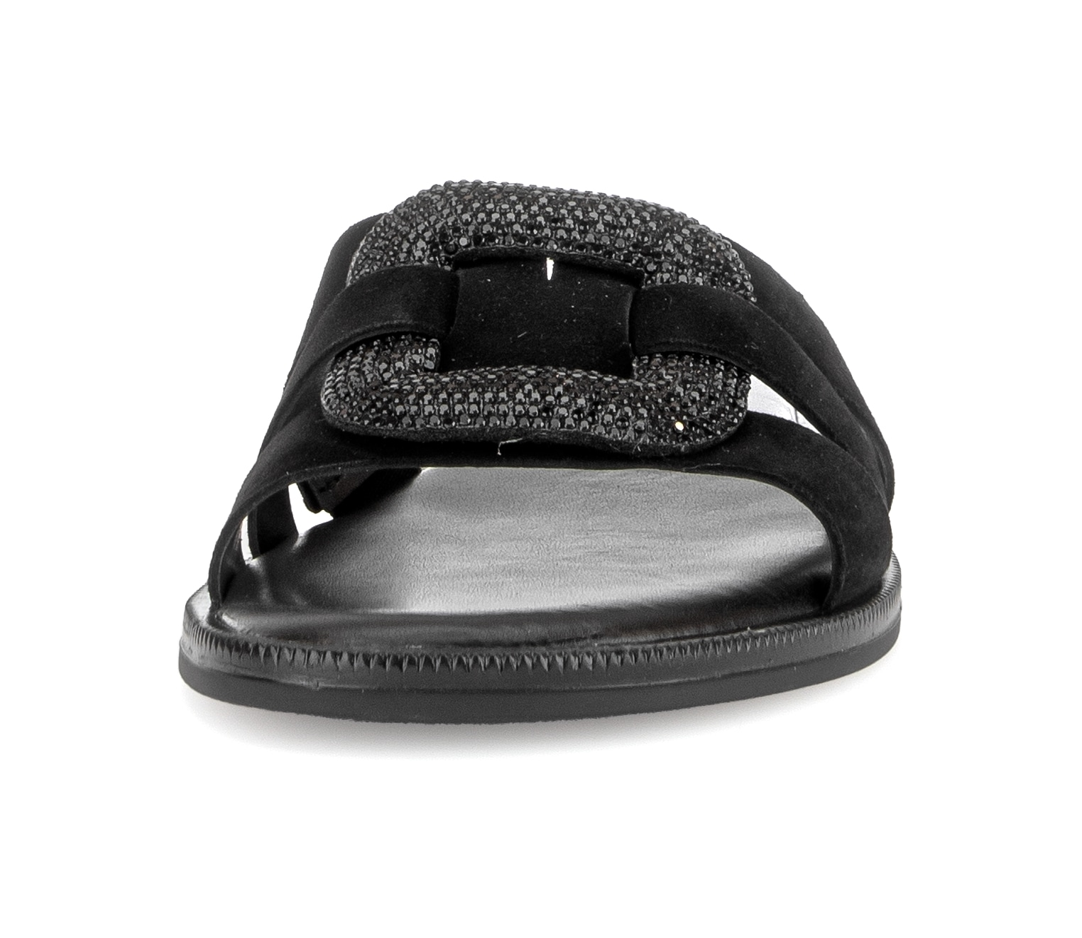 Gabor Pantolette  Blockabsatz, Sommerschuh, Schlupfschuh, Zierspange mit Schmucksteinen