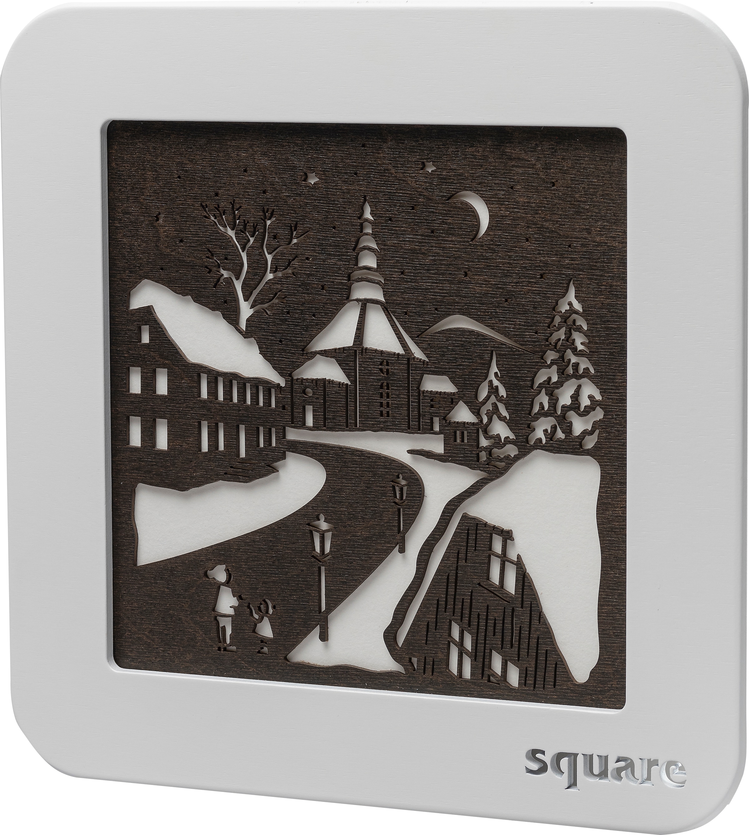 LED-Bild »Square - Wandbild Seiffen, Weihnachtsdeko«, (1 St.), mit Timer, einseitiges...