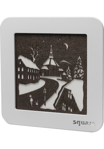 LED-Bild »Square - Wandbild Seiffen, Weihnachtsdeko«, (1 St.), mit Timer, einseitiges...
