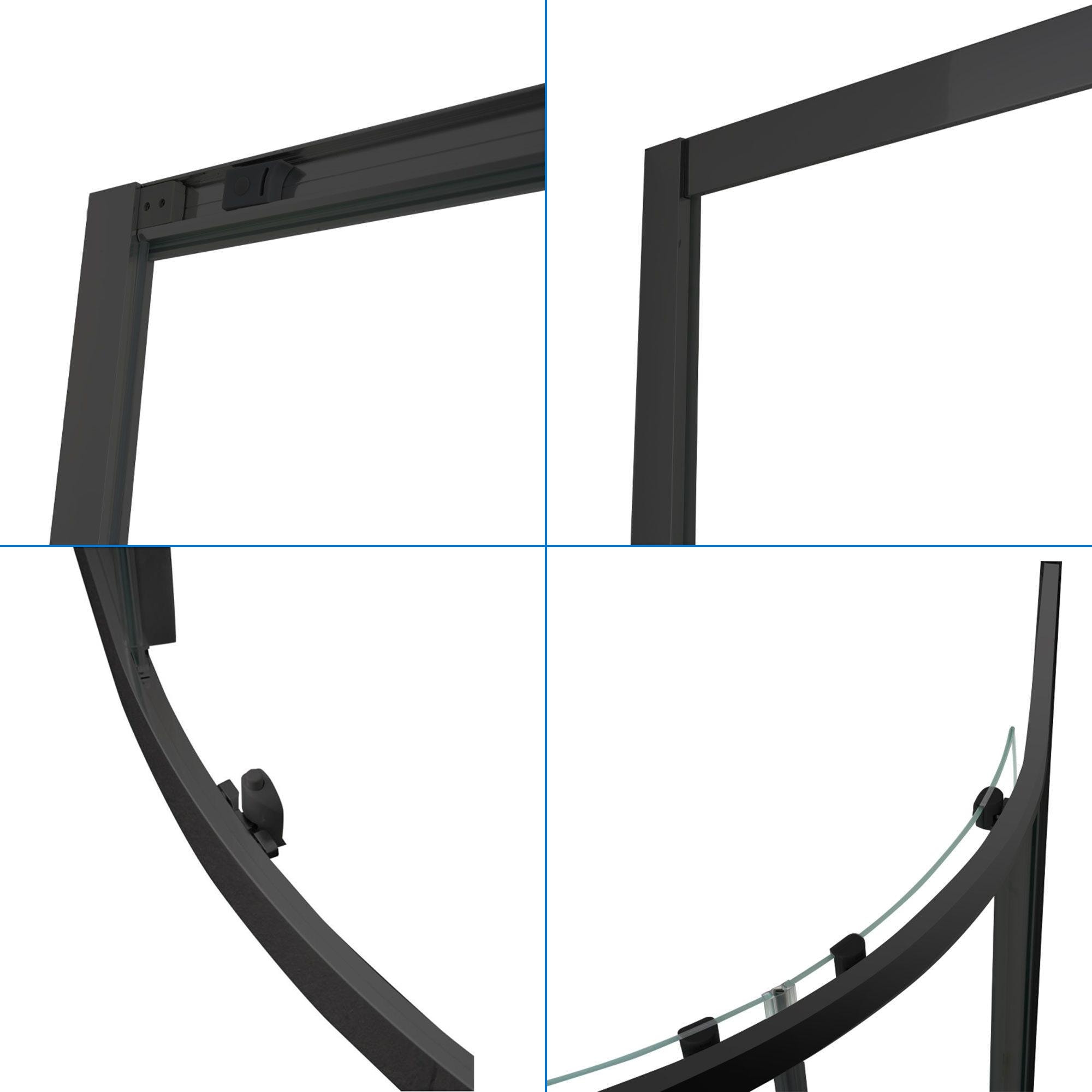 welltime Runddusche »Summer« Hohe 190 cm, 6mm ESG, Easy Clean, verbessertes Rollensystem
