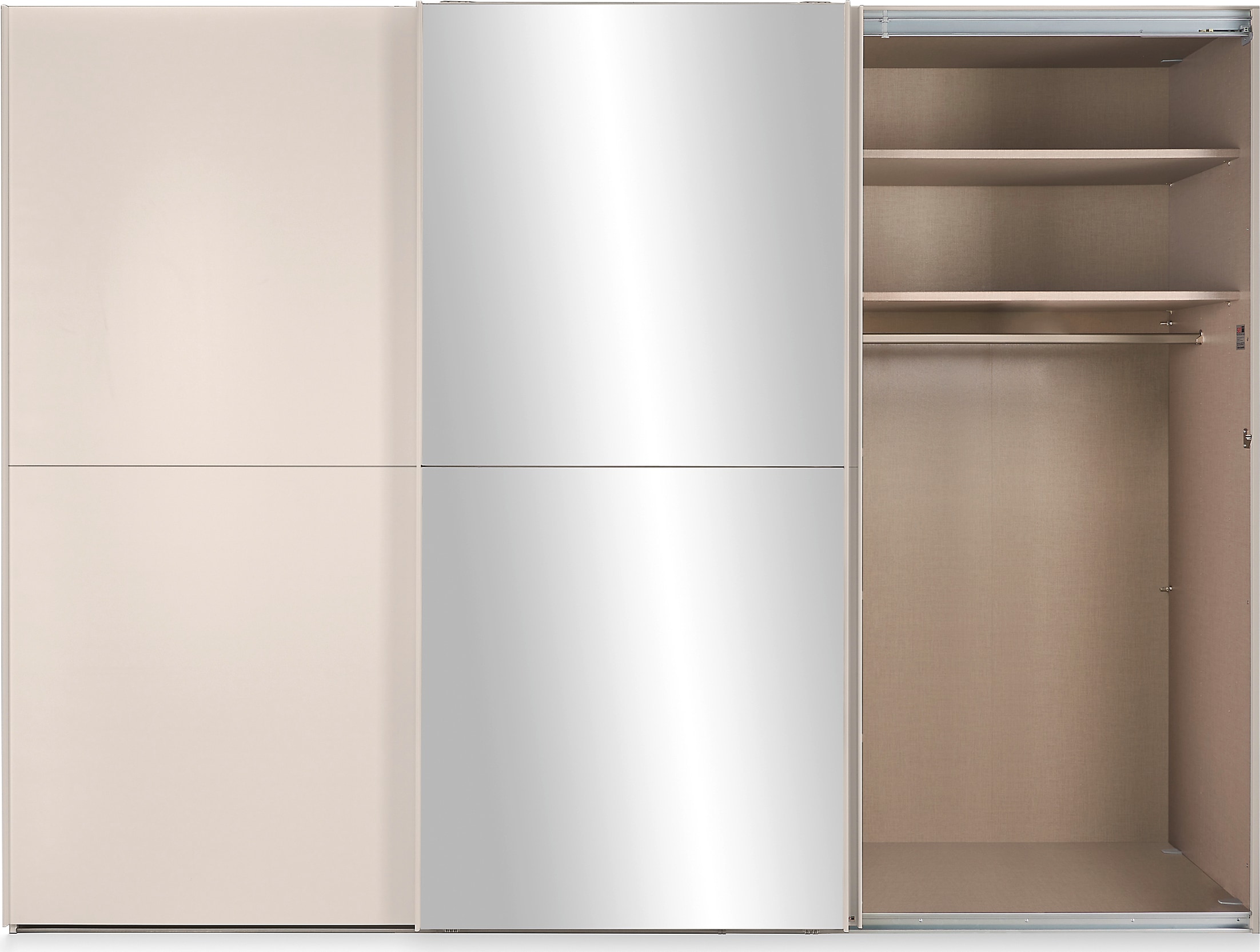 set one by Musterring Schwebetürenschrank »Henderson« mit Spiegel, inkl. Fachböden und Kleiderstangen