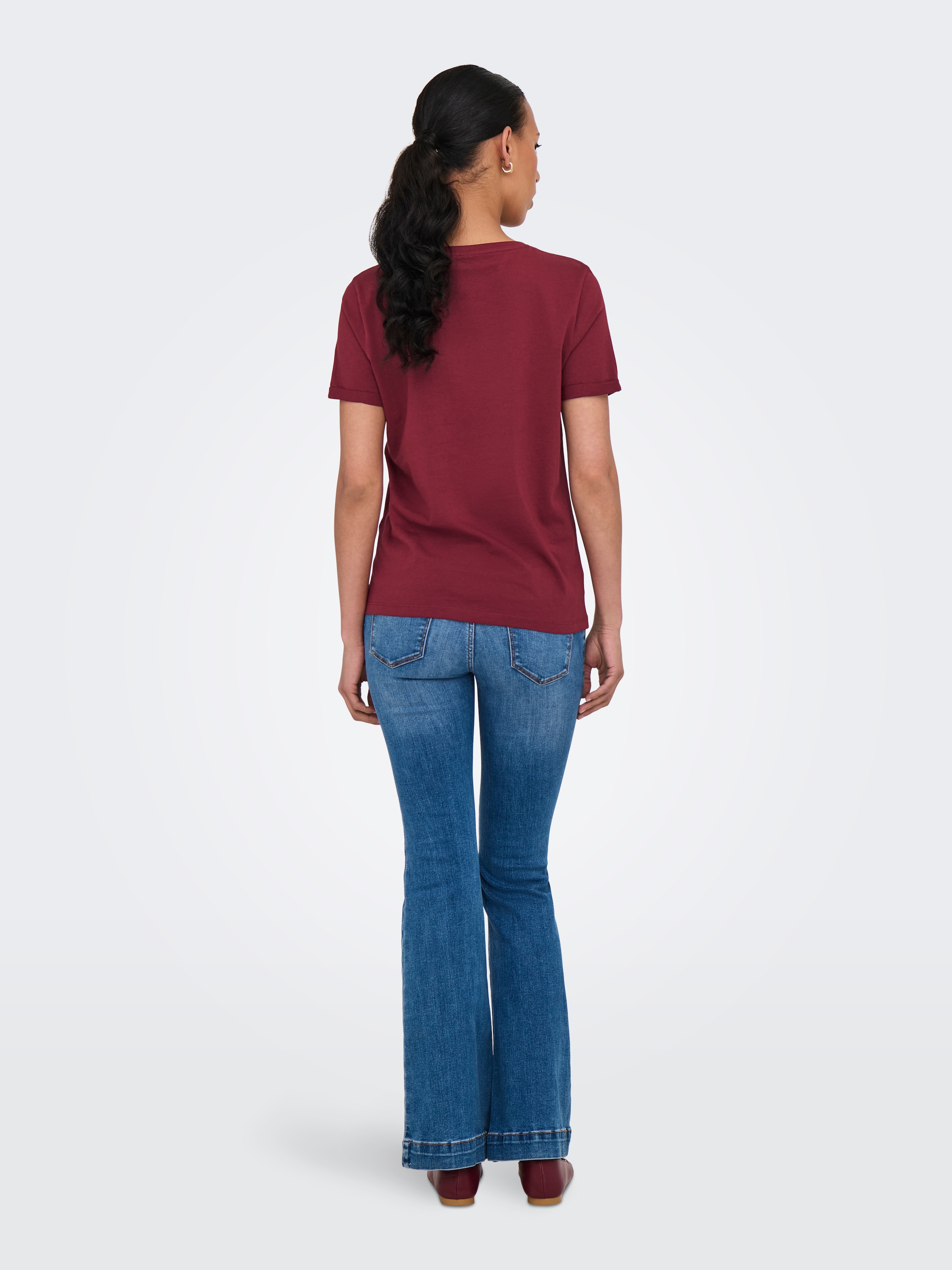 ONLY Kurzarmshirt »ONLKITA S/S LOGO TOP NOOS«