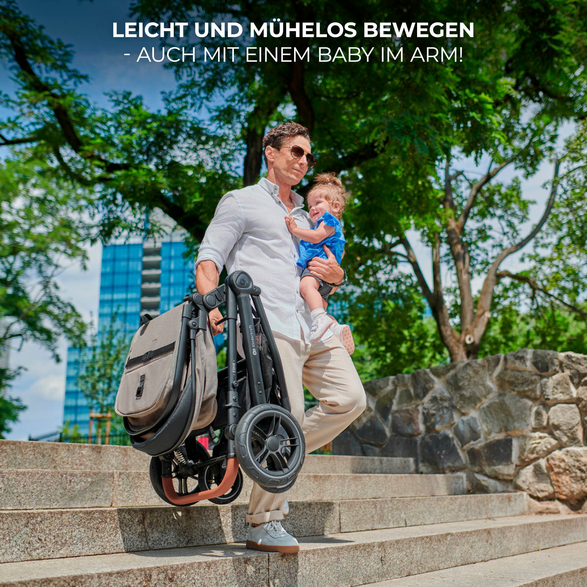 Kinderkraft Kombi-Kinderwagen »ESME 3IN1« 25 kg inkl. Babyschale MINK PRO 2 i-Size (40–87 cm)