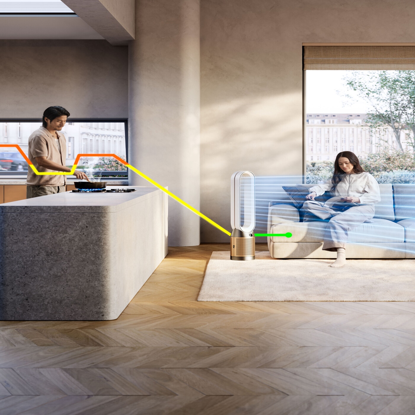 DYSON Luftreiniger »Dyson Purifier Cool™ PC2 De Nox (Weiß/Gold)«