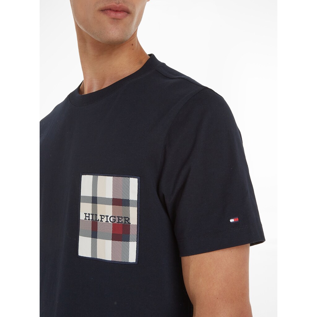 Tommy Hilfiger T-Shirt »CHECK MONOTYPE LABEL TEE«