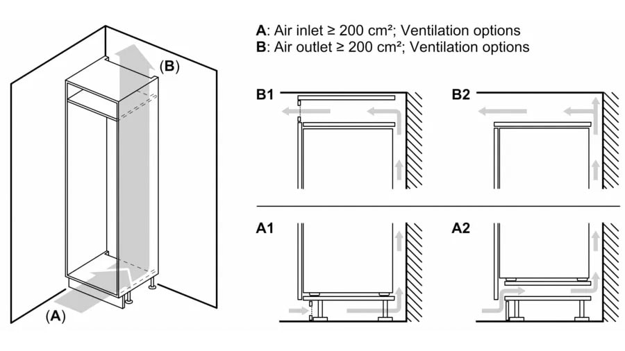 NEFF Einbaukühlschrank »KI1212FE0«, KI1212FE0, 87,4 cm hoch, 54,1 cm breit, Fresh Safe: Schublade für flexible Lagerung von Obst & Gemüse