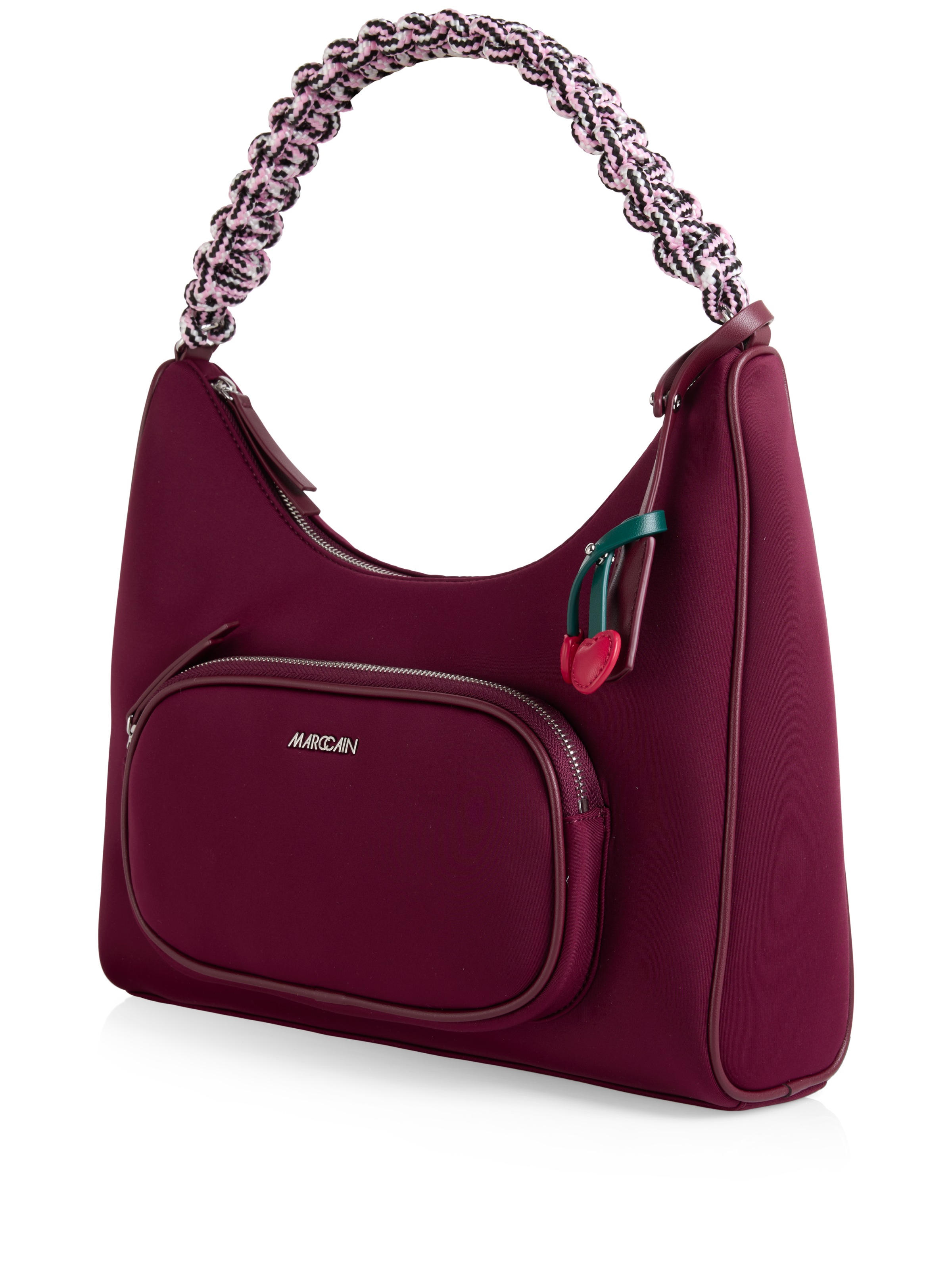 Marc Cain Hobo »Sports Mon Cherry« Hobo-Bag, Schultertasche mit sportivem Kordel Tragegriff
