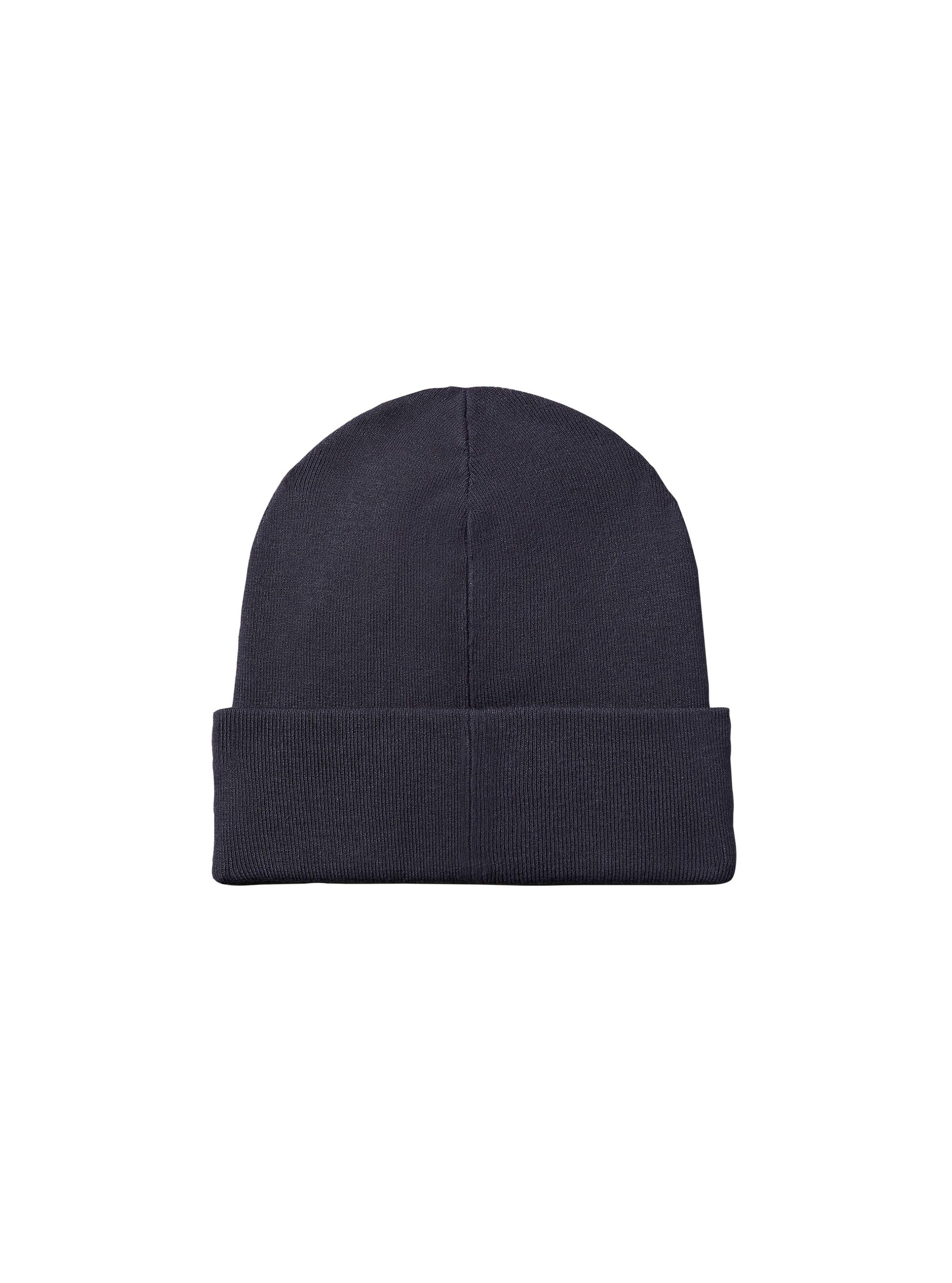 Calvin Klein Strickmütze »CK FINE RIB BEANIE« mit Markenlogo