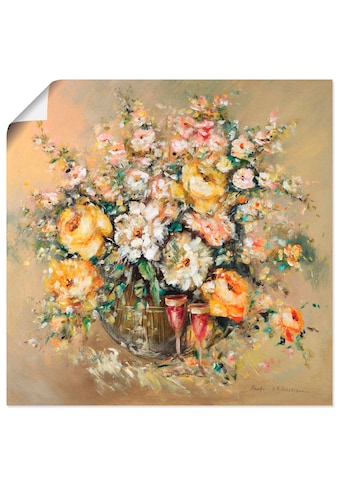 Artland Wandbild »Blumen und Spirituosen«, Blumen, (1 St.), in vielen Größen &... kaufen