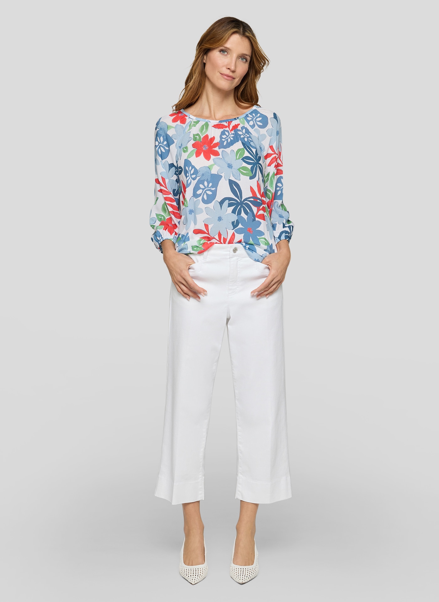Rabe Klassische Bluse mit All-Over Print