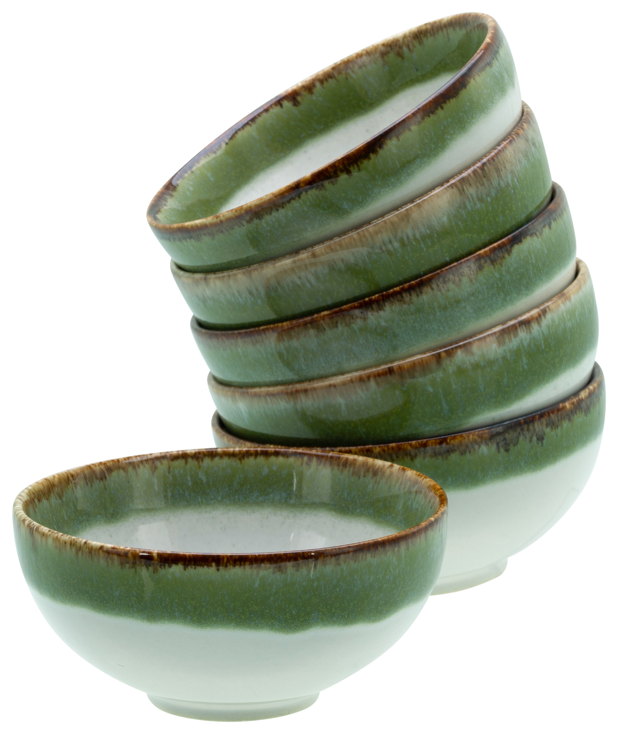 CreaTable Dipschale »Cascade, Schale 6-tlg« 6 Stk. aus Steinzeug Rekativglasur, Healthy Food