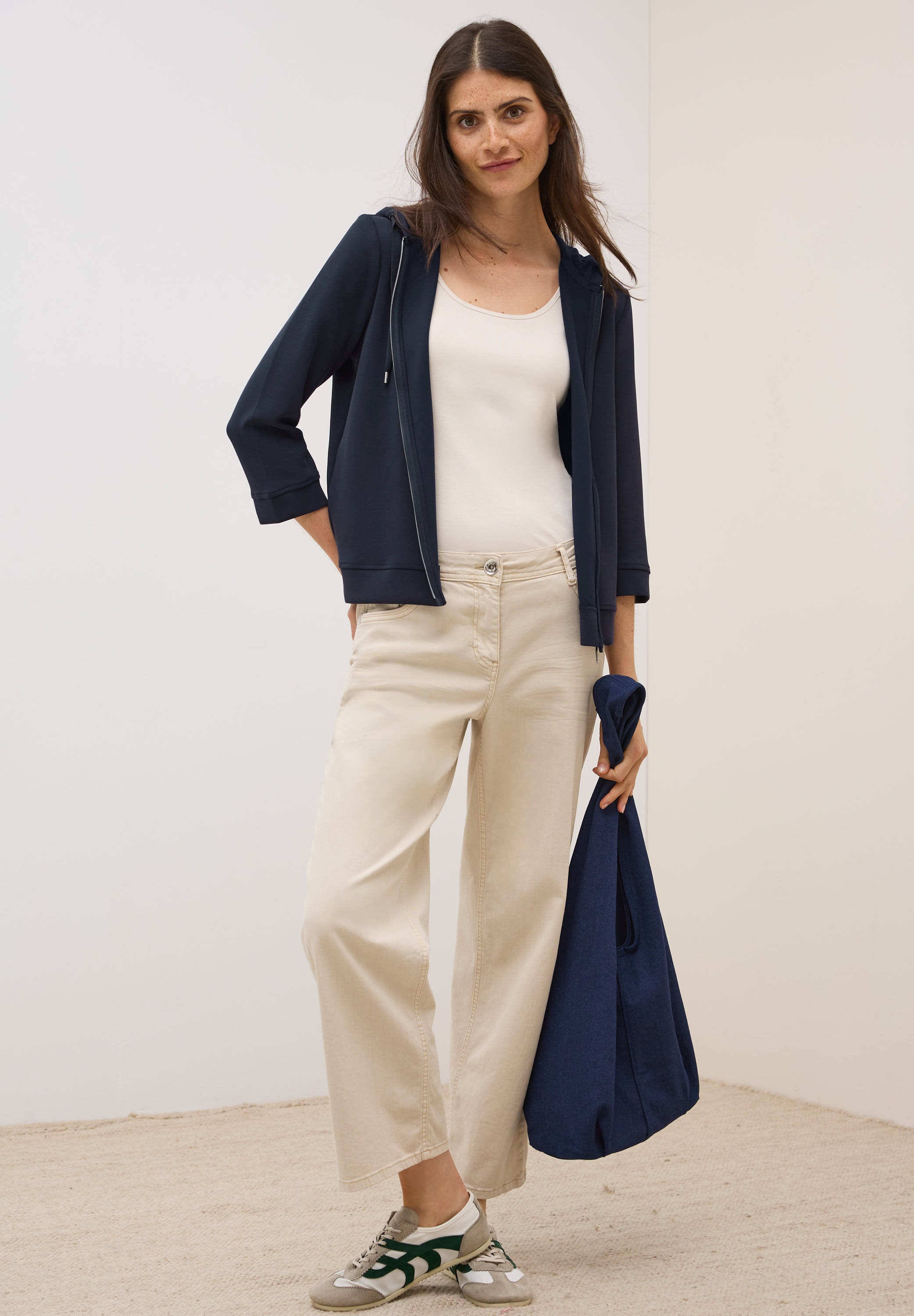 Cecil Kapuzensweatjacke, 3/4-Arm