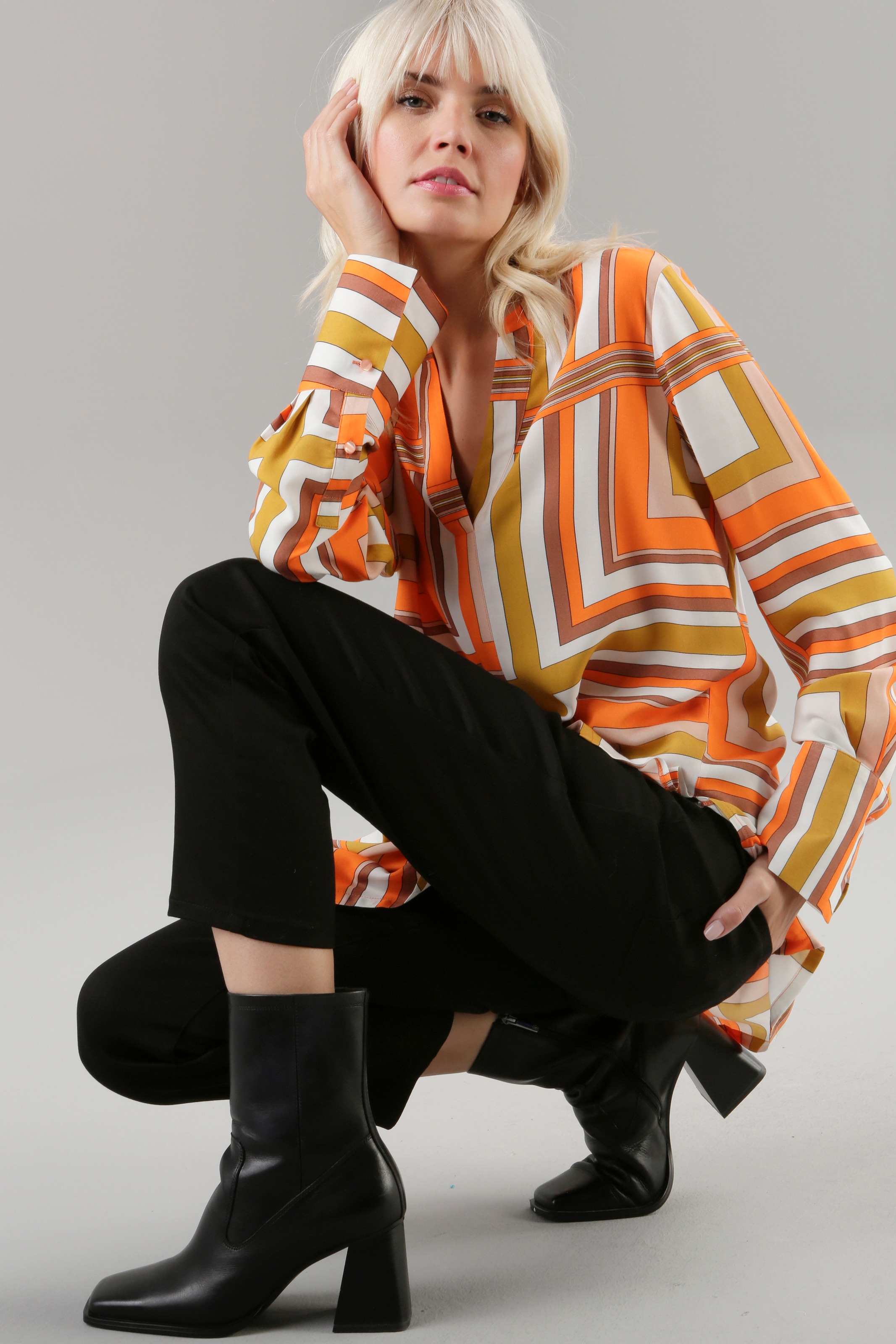 Aniston SELECTED Longbluse, Vokuhila-Style - hinten länger als vorne im  OTTO Online Shop | Blusen