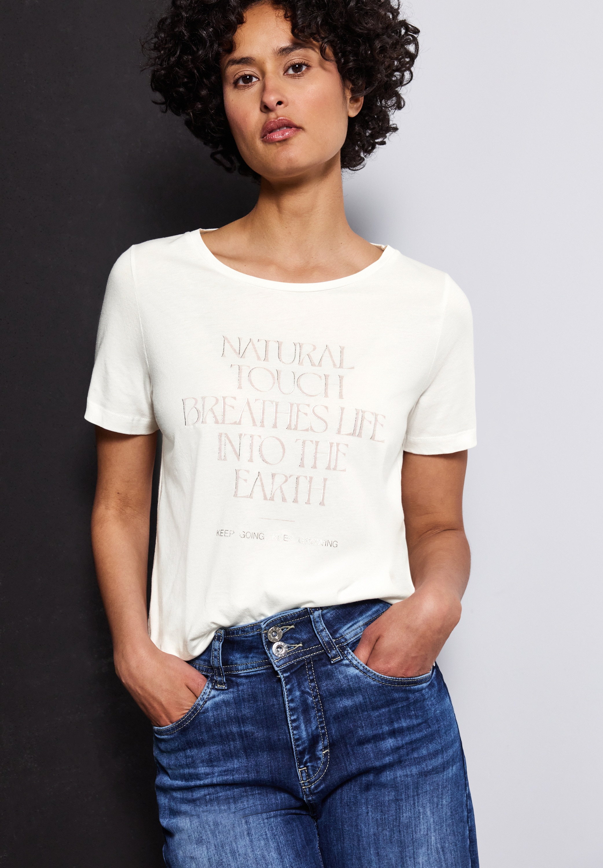 STREET ONE T-Shirt, mit Wording Artwork