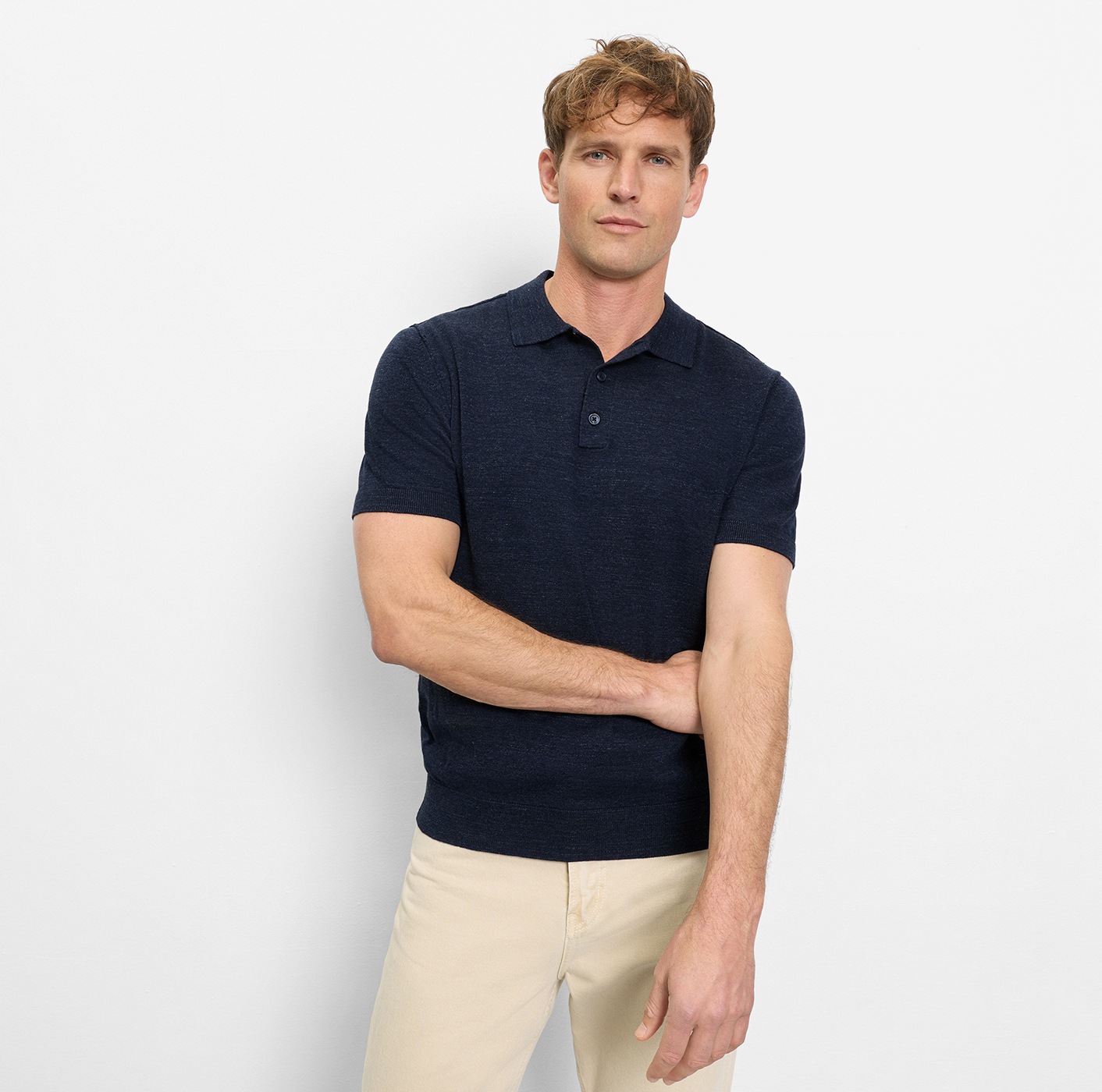 OLYMP Poloshirt »Strick Casual« mit Knopfleiste, regular fit