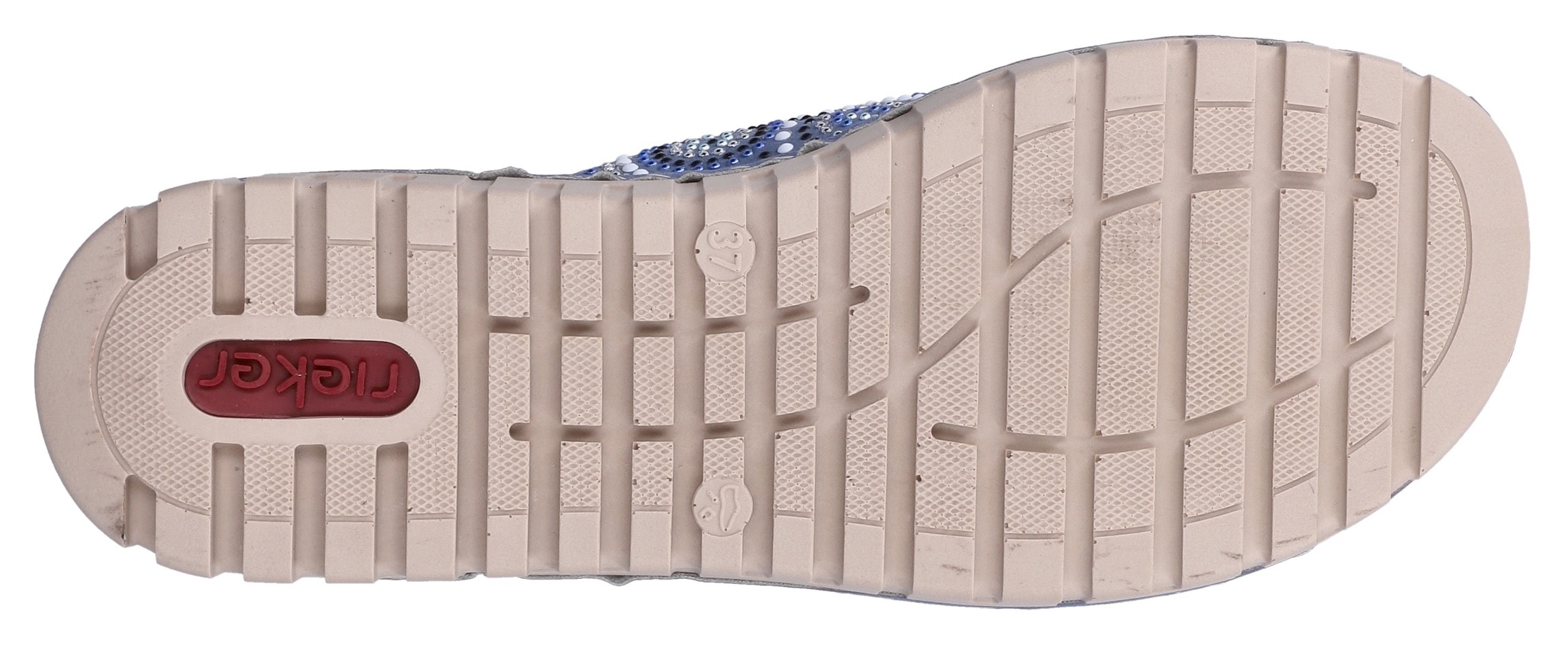 Rieker Pantolette  Sommerschuh, Strandschuh, Hausschuh mit regulierbarem Klettverschluss