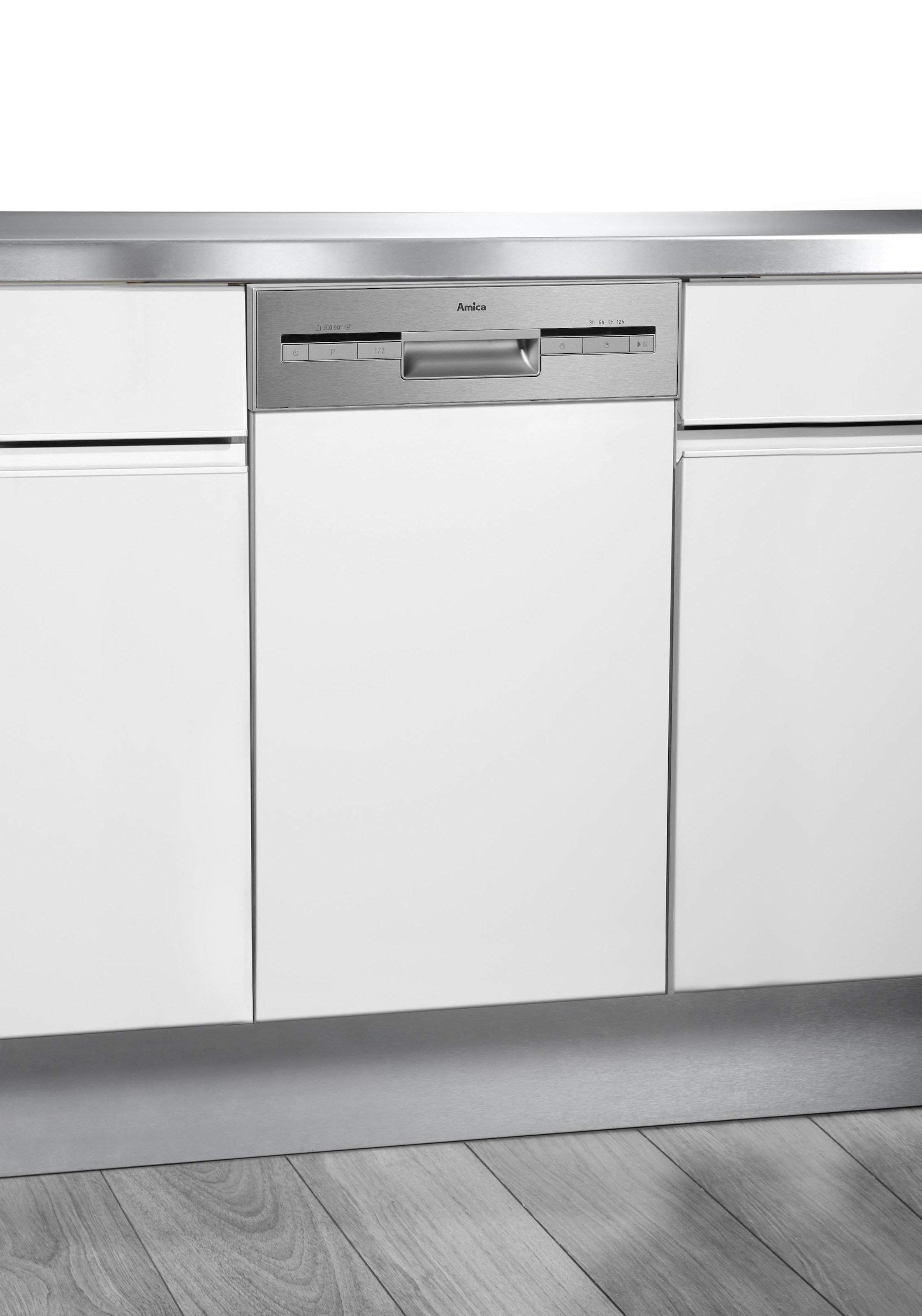 Amica teilintegrierbarer Geschirrspüler »EGSP 14695-1 E«, 9 Maßgedecke, LED-Display