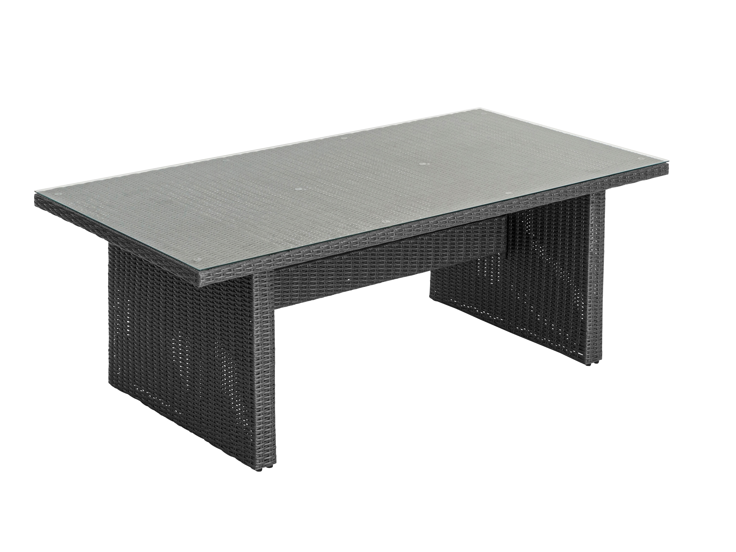 KONIFERA Garten-Essgruppe »»New Paris«« Set, 8 Sessel, Rückenlehne verstellbar, Tisch 100x200x75 cm, inkl. Auflagen, 25 Stk. tlg. Aluminium/Polyrattan