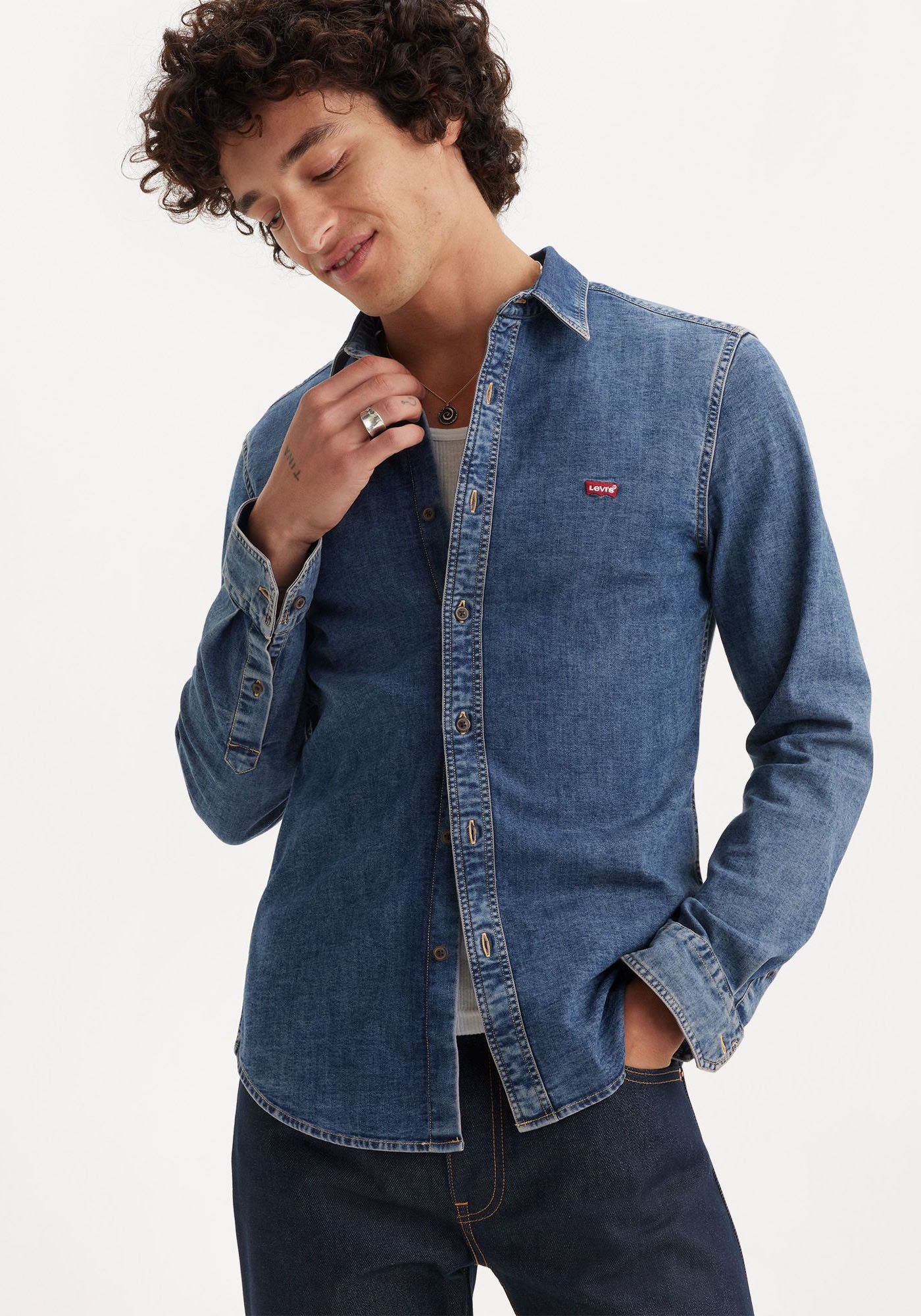 Levi's® Jeanshemd »LS BATTERY HM SHIRT SLIM«, aus pflegeleichtem Baumwollmix