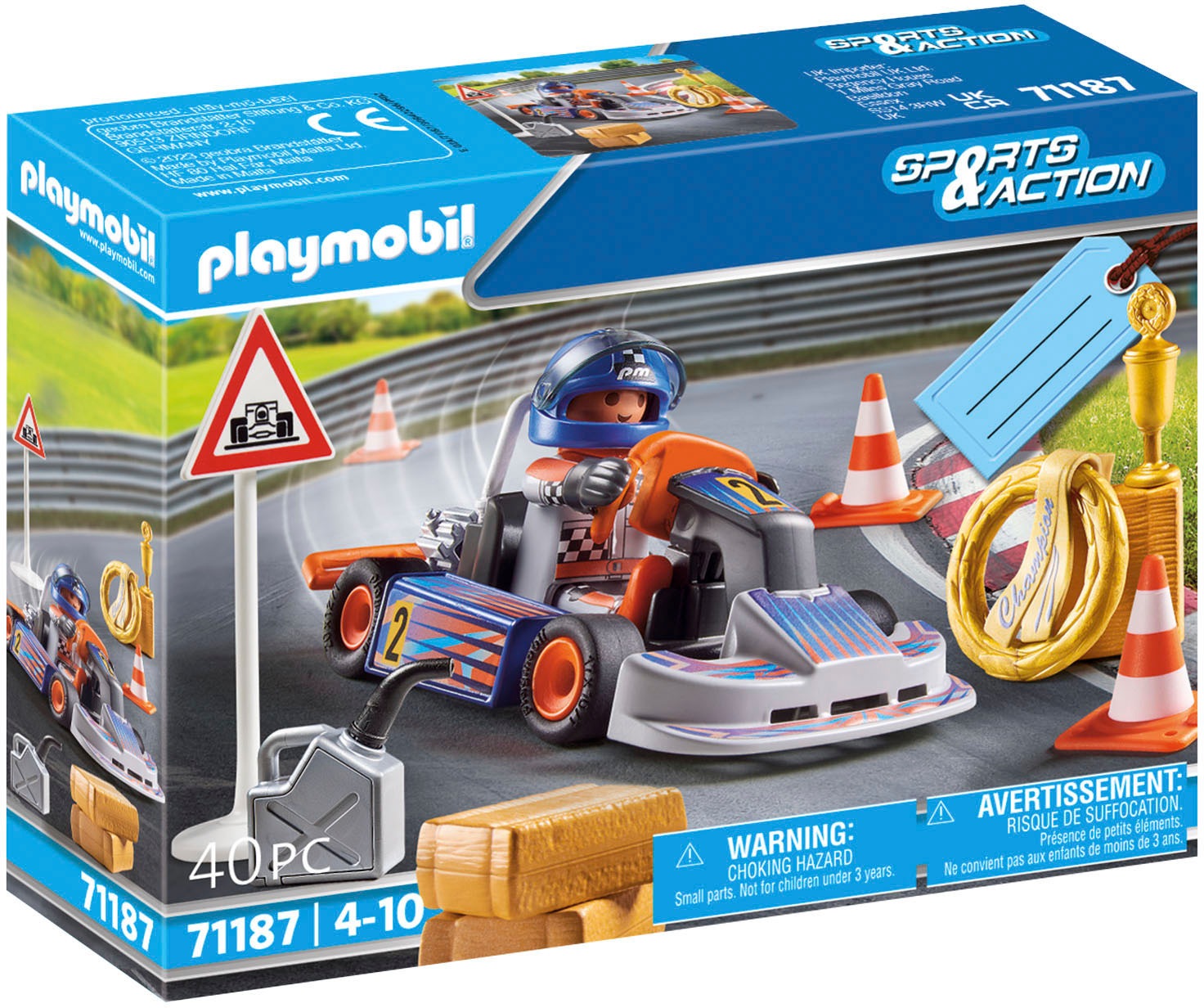 Playmobil® Konstruktions-Spielset »Racing-Kart (71187), Sports & Action«, (40 St.), Made in Europe