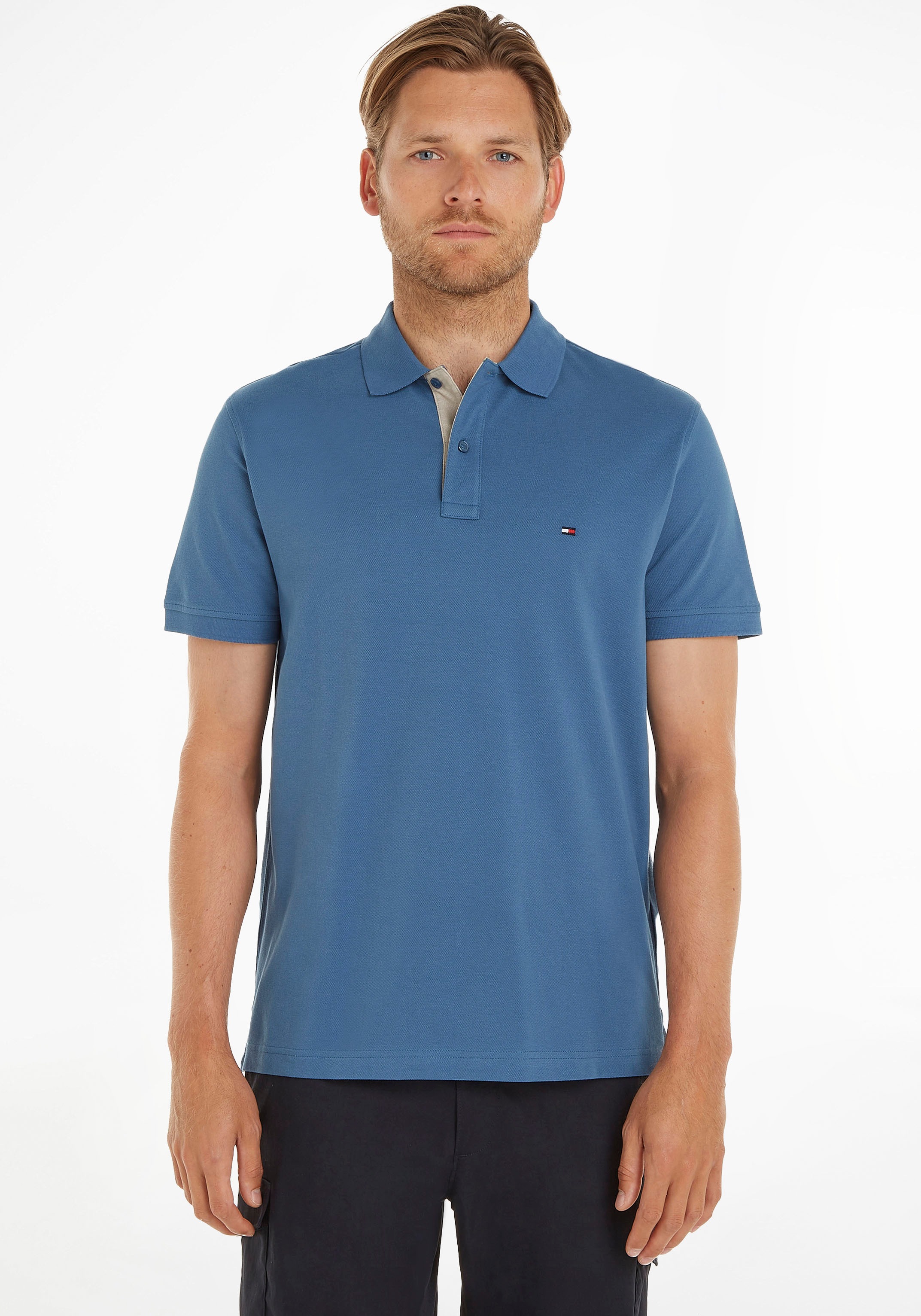 Tommy Hilfiger Poloshirt »CONTRAST OTTO Knopfleiste kontrastfarben REG PLACKET hinterlegter online bei bestellen POLO«, mit
