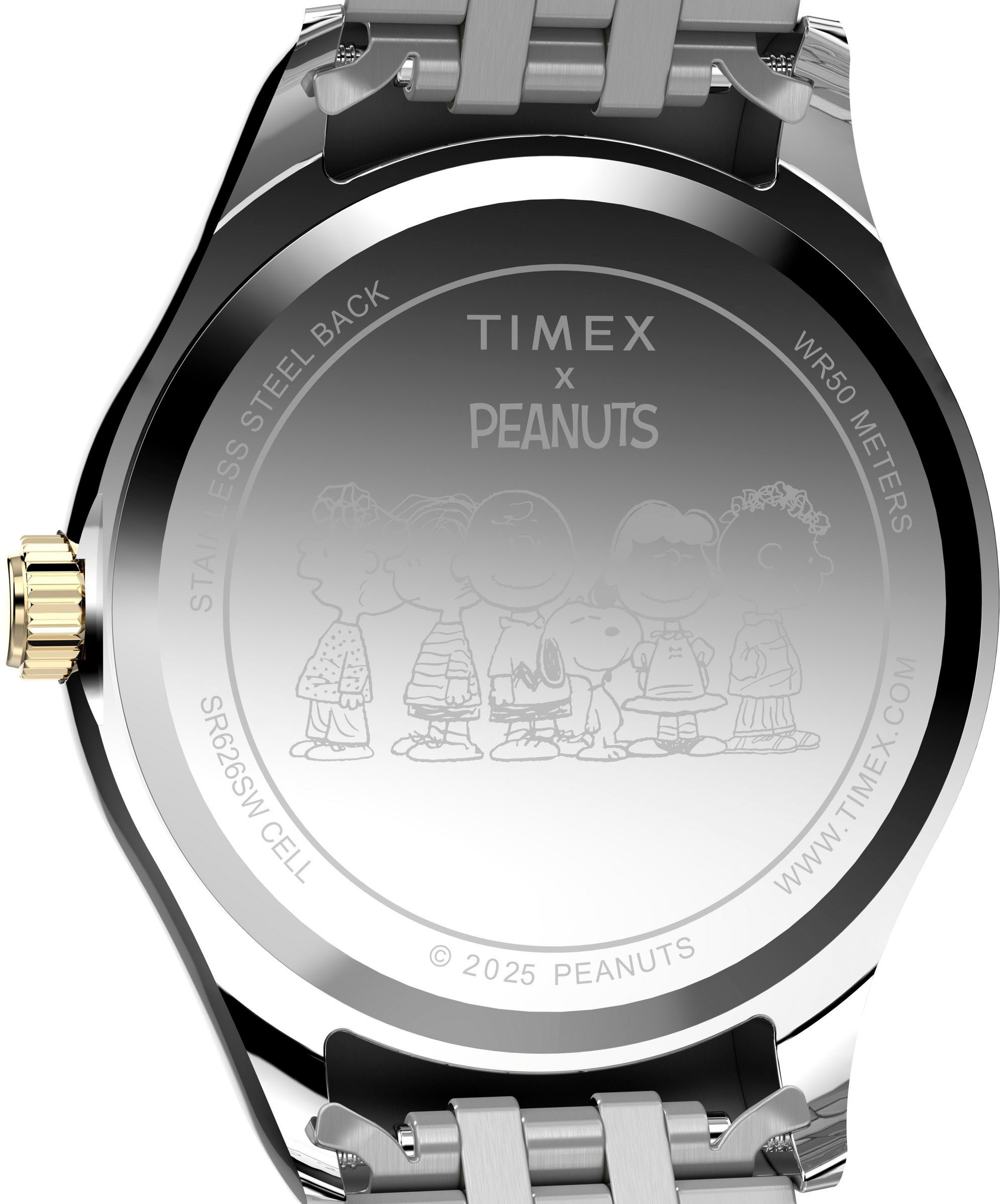 Timex Quarzuhr »PEANUTS LEGACY« Armbanduhr, Damenuhr,Edelstahlarmband, Leuchtzeiger