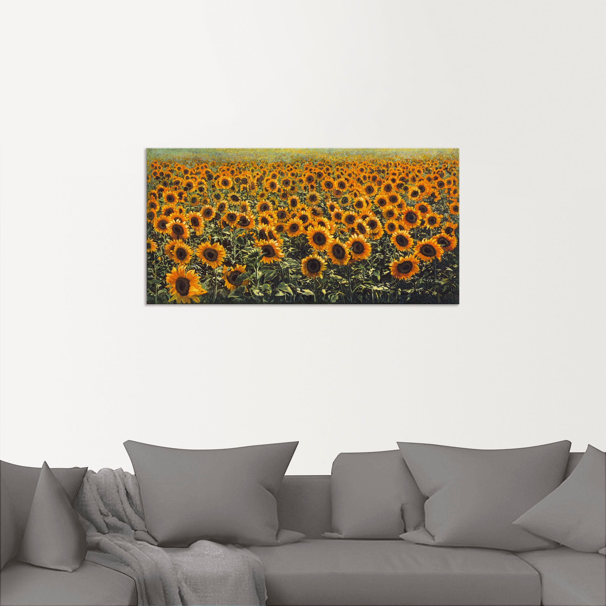 Artland Wandbild »Sonnenblumenfeld«, Blumenwiese, (1 St.), als Alubild, Outdoorbild in verschied. Größen