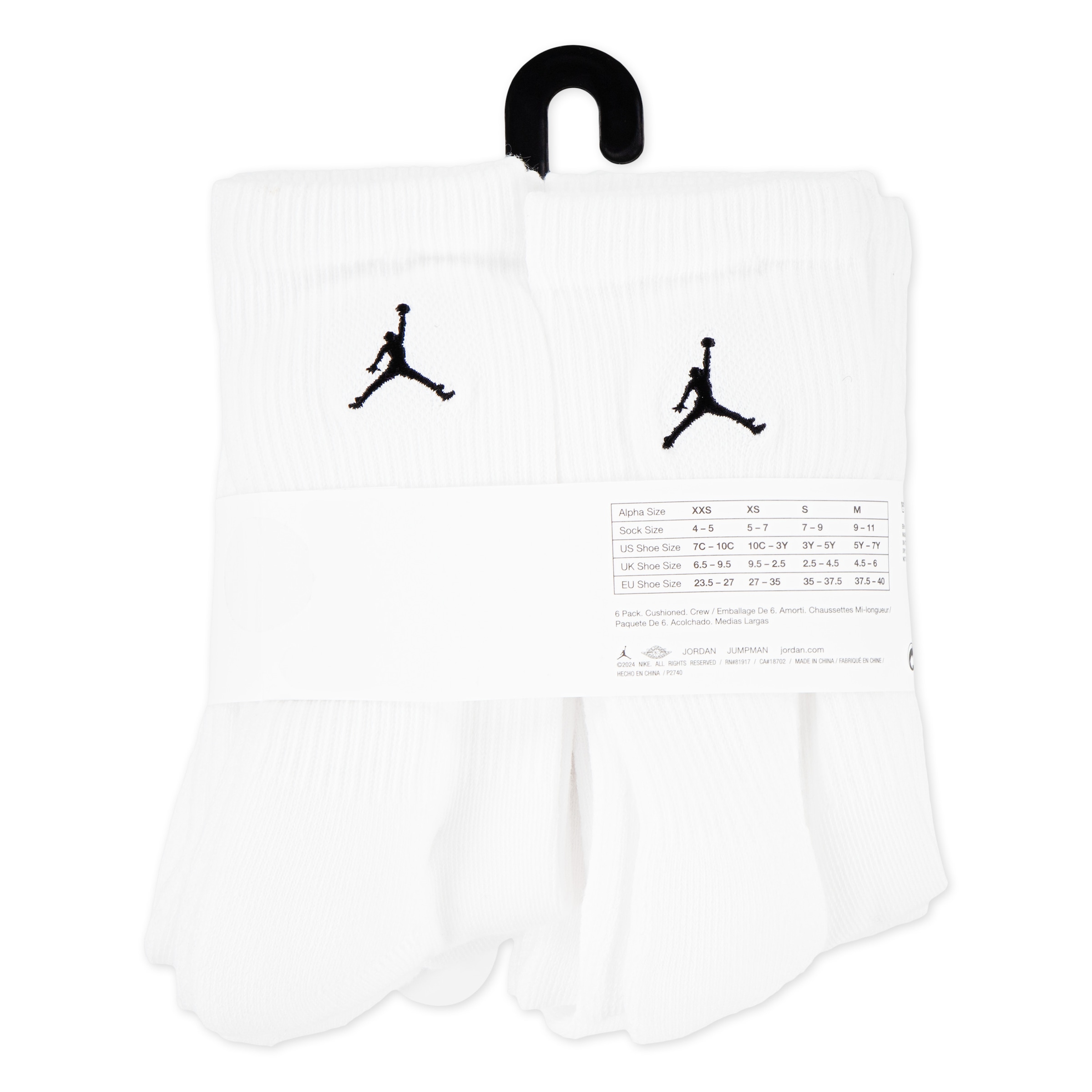 Jordan Socken »JHN EVERYDAY ESSENTIALS 6PK CR« 6 Paar tlg. im 6er Pack, mit bequemer Polsterung an der Fußsohle
