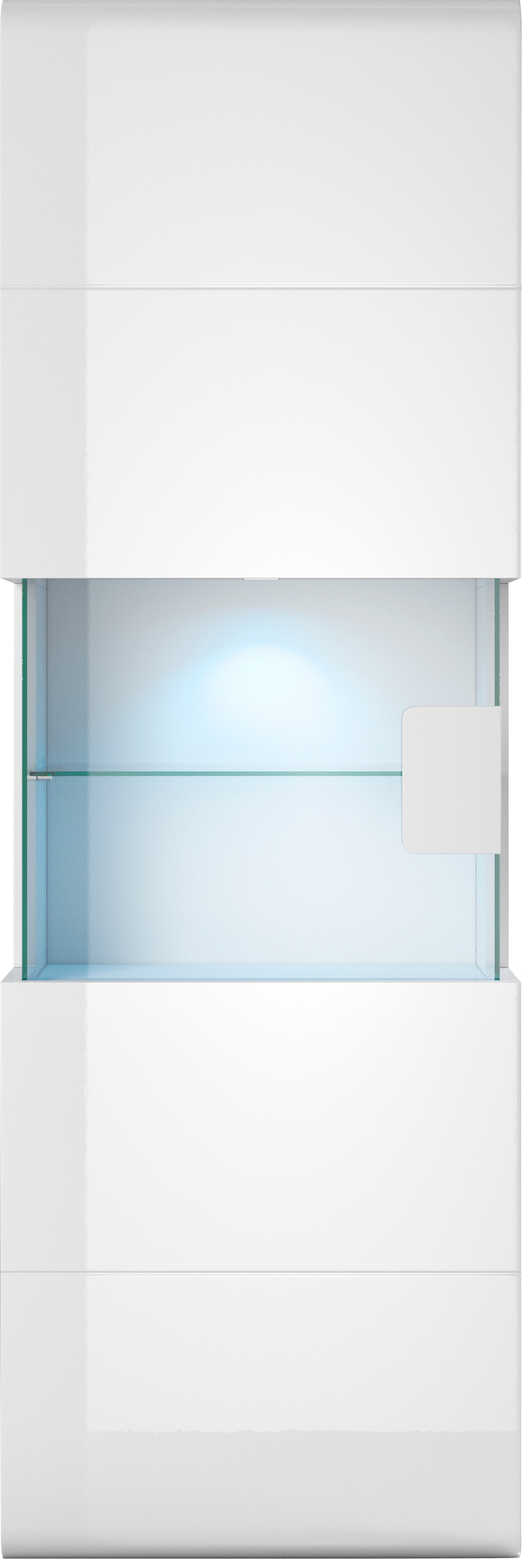 INOSIGN Hängevitrine »Toledo,Höhe 159 cm trendige Glasvitrine mit dekorative MDF-Front«, Vitrine mit Glasfront, ohne Beleuchtung, viel Stauraum, hochglanz