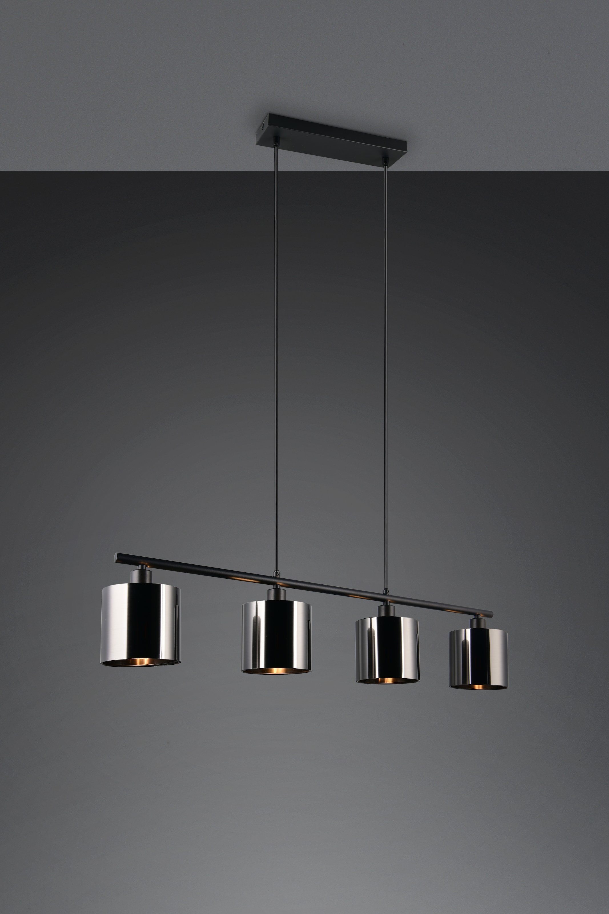 REALITY Leuchten Pendelleuchte »JASON, ohne Leuchtmittel Hängelampe Esstisch 4-flammig, 4xE14 max 10W« E14 1 Stk. warmweiß - kaltweiß höhenverstellbar max 150cm, mit semi-transparenten Kunststoff-Schirmen