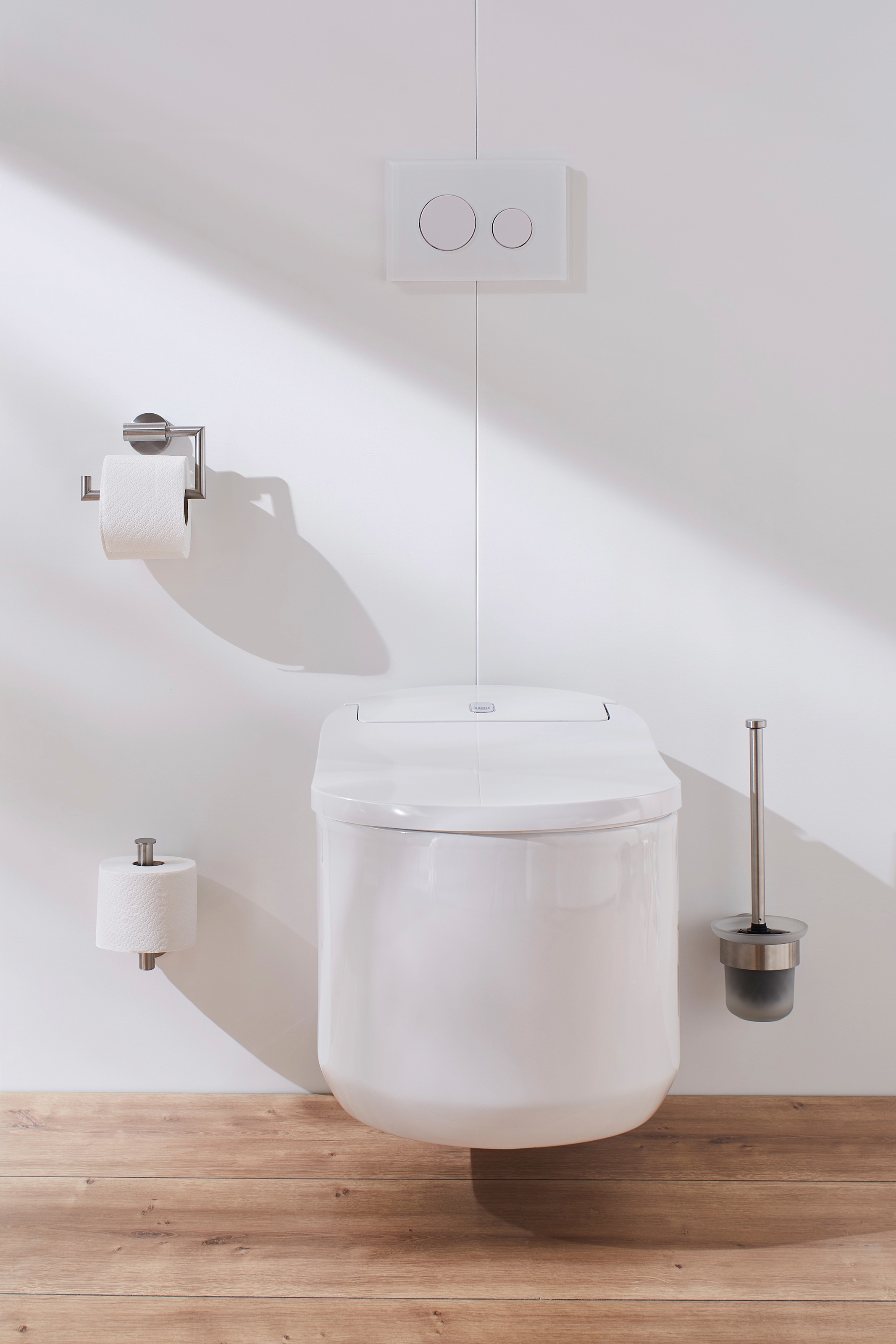 Kleine Wolke WC-Garnitur »Allegra«, aus Aluminium-Glas, Glas/Edelstahl
