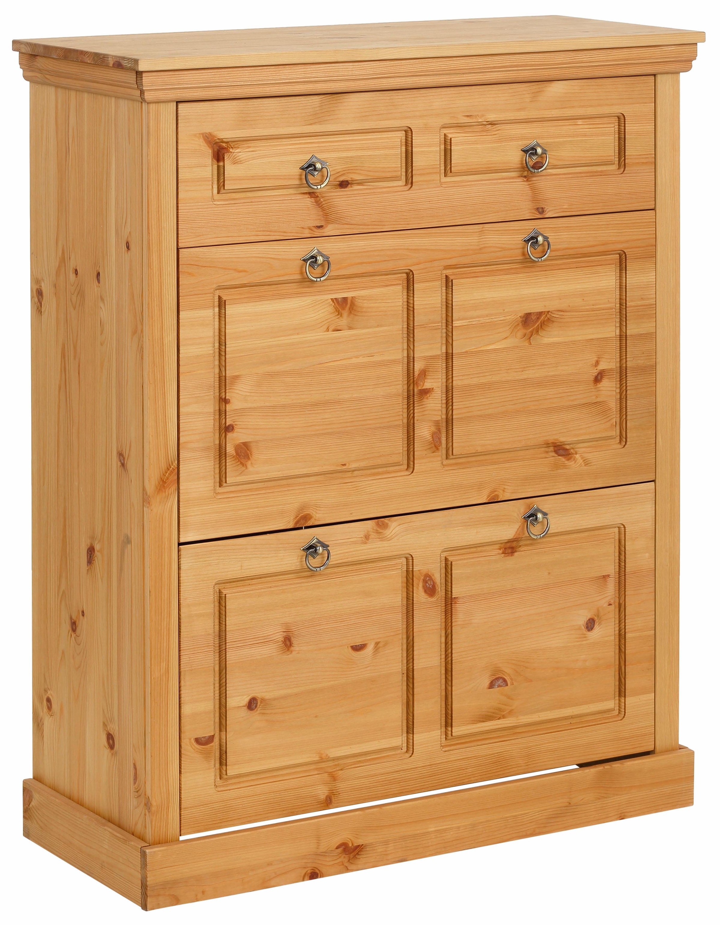 OTTO home Schuhschrank »Basilico« aus massiver Kiefer, FSC®, Breite 90 cm, mit Schublade, Kassettenoptik