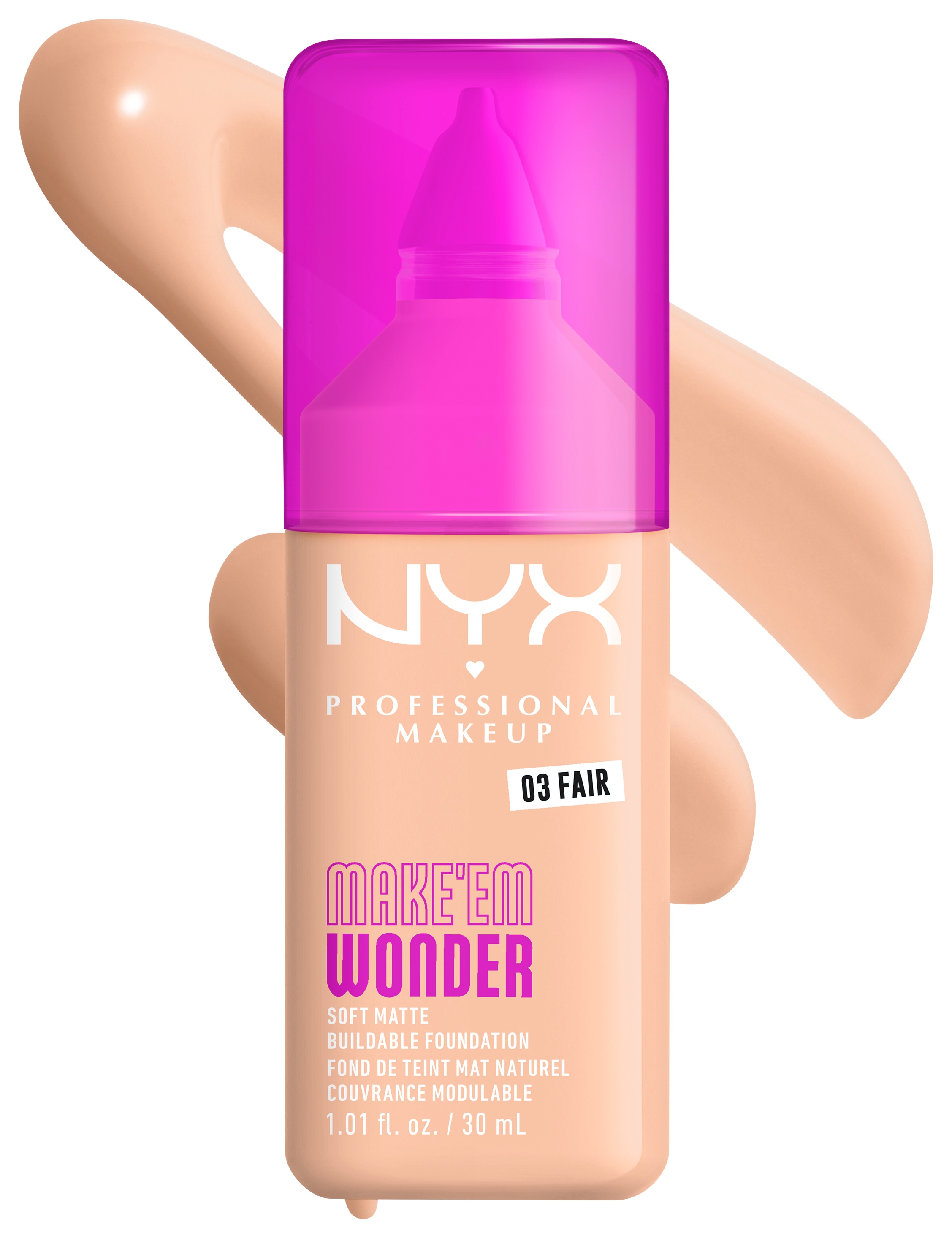 NYX Foundation »NYX Professional Makeup Make 'EM Wonder Foundation« perfekter No-Makeup-Makeup-Look bis zum Full Glam
