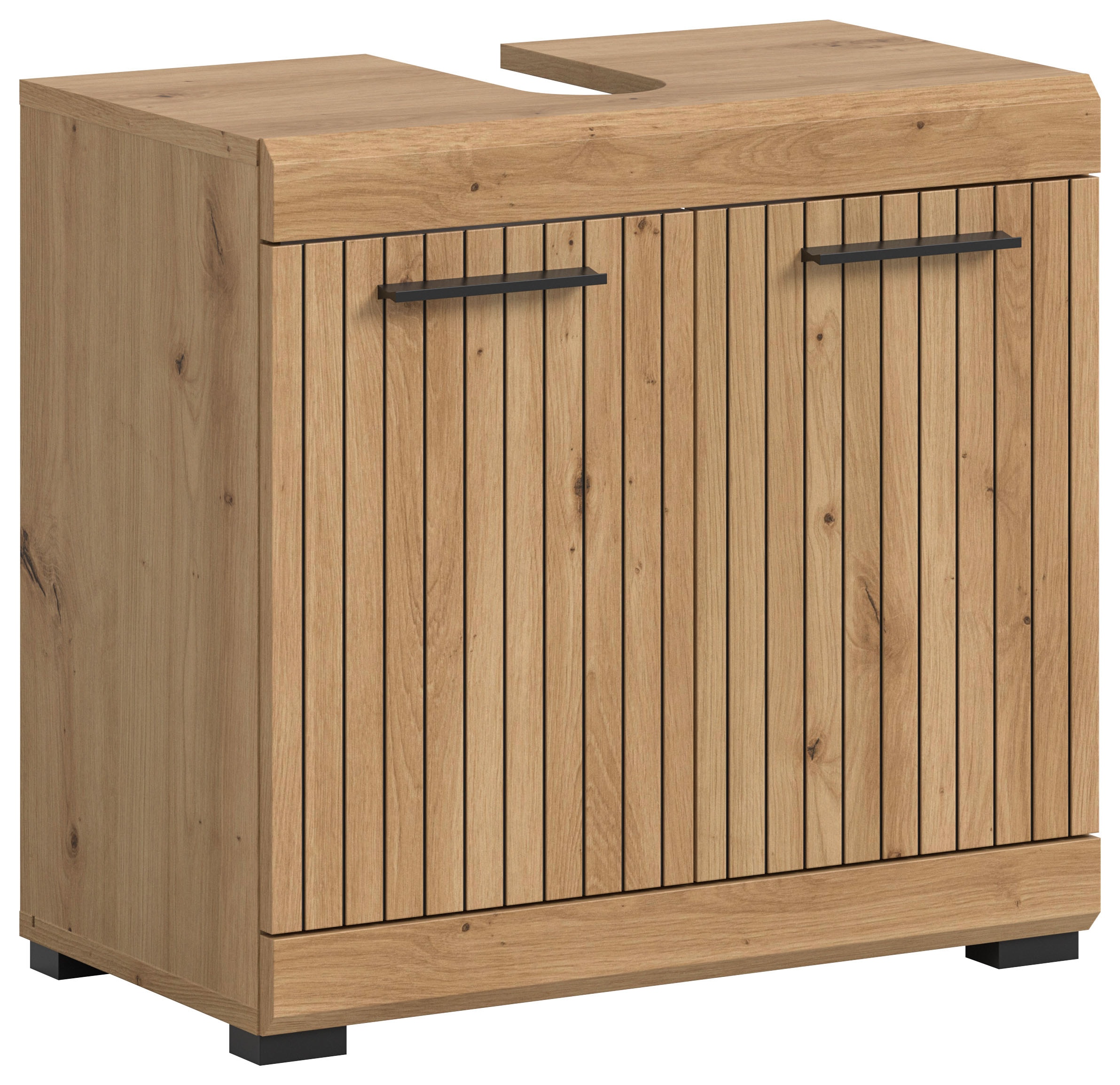 welltime Waschbeckenunterschrank »SIENA, Breite 60cm, mit  2 Türen oder 2 Schubkästen, MDF-Front« TOPSELLER! , mit Siphonausschnitt 10x25 cm, 1 Stk. tlg. in verschiedenen Farben erhältlich, Badmöbel, Badschrank, Kommode, Bad