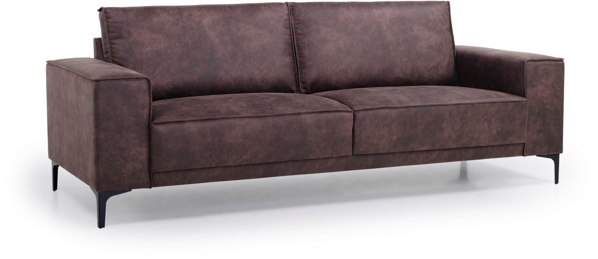 OTTO home 3-Sitzer »OLAND Luxus-Microfaser, Sofa, B: 224 cm, Skandi-Design« Struktur, Flachgewebe, Luxus-Microfaser, Boucle