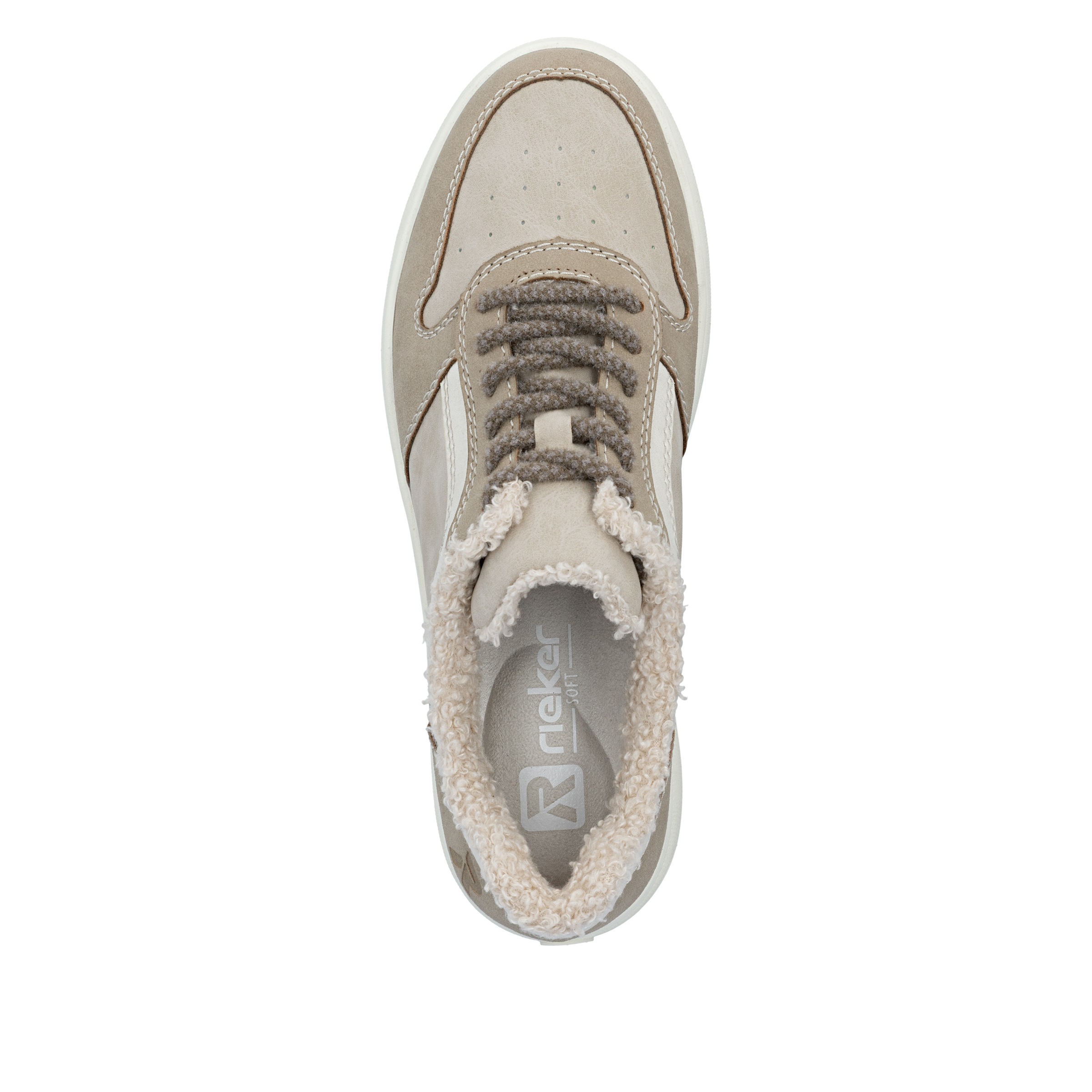 Rieker Plateausneaker  Retro-Sneaker, Schnürschuh, Halbschuh mit Teddyfutter