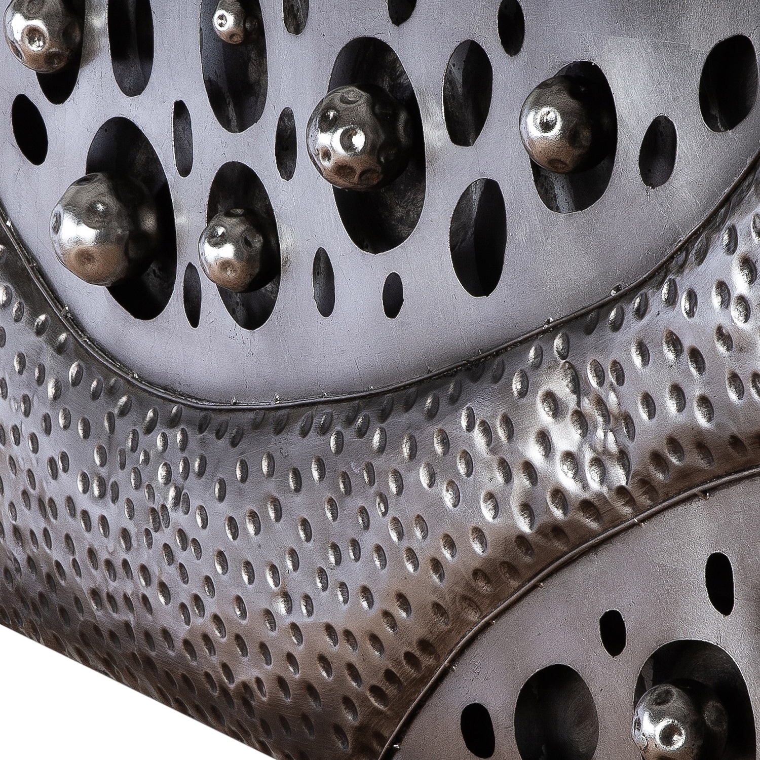 Casablanca by Gilde Metallbild »Bild rechteckig Callosti silberfarben H. 56 cm«, (1 St.)