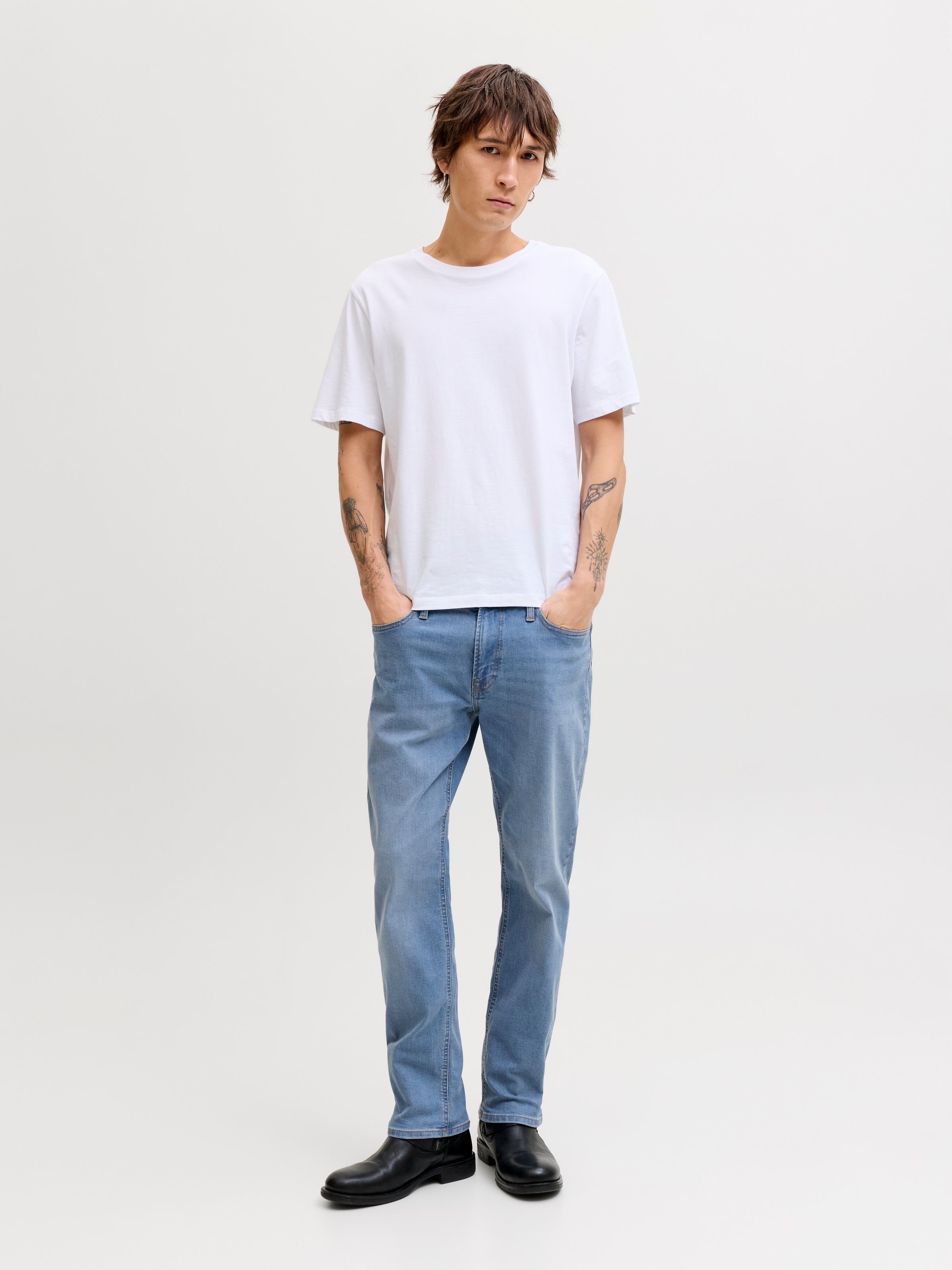 Jack & Jones Straight-Jeans »JJICLARK JJORIGINAL SQ 2« Baumwollmischung, straight fit
