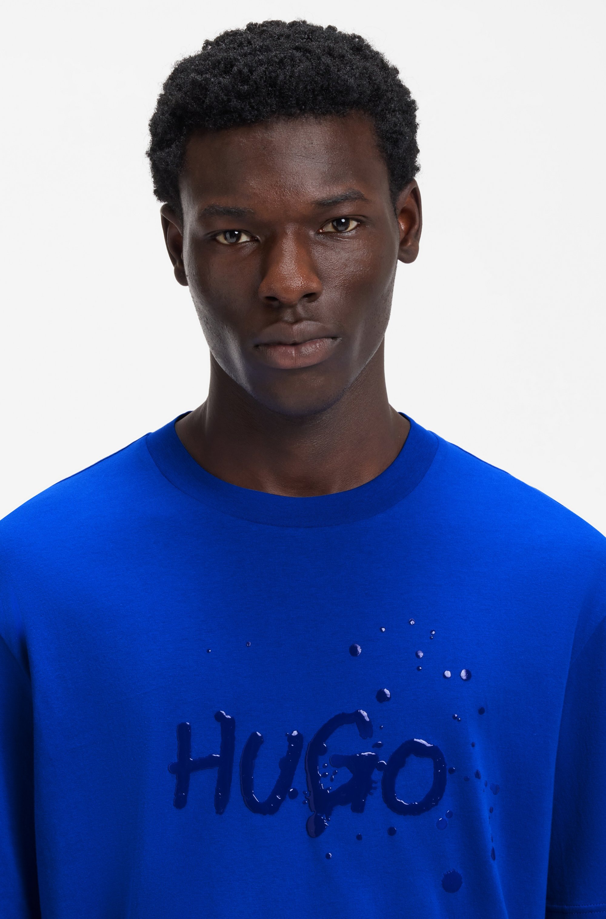 HUGO Blue T-Shirt Regular Fit, Hugo-Print