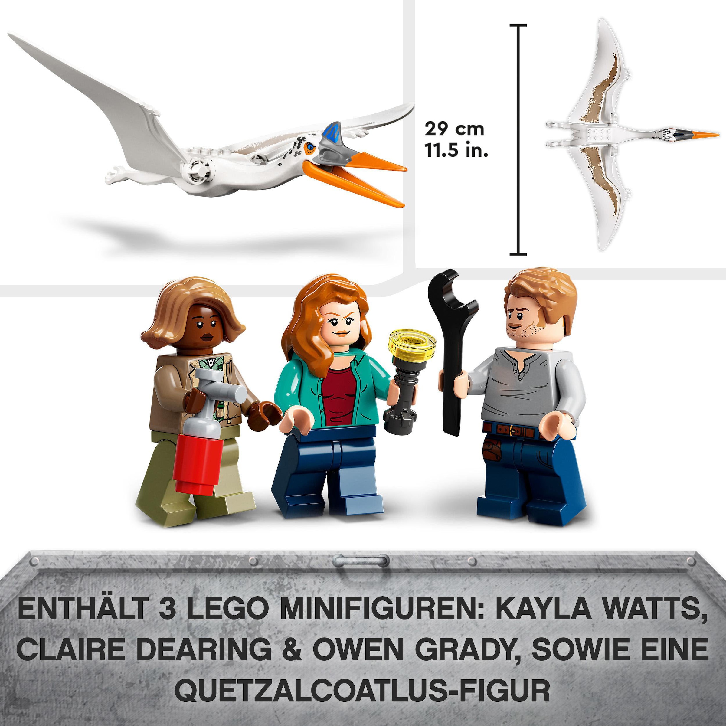 LEGO® Konstruktionsspielsteine »Quetzalcoatlus: Flugzeug-Überfall (76947), LEGO® Jurassic World«, (306 St.), Made in Europe