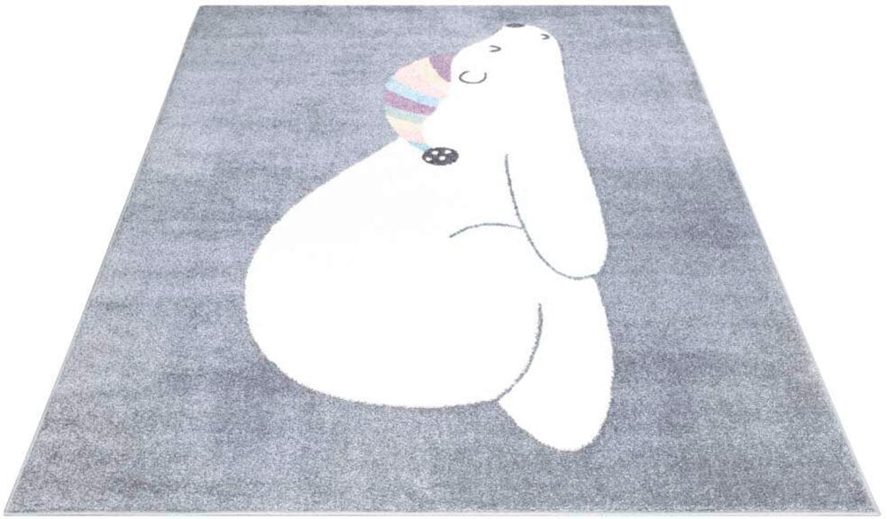 Carpet City Kinderteppich »ANIME921«, rechteckig, 11 mm Höhe, Kinderzimmer Teppich Modern mit Mond, Blumen, Wolken, Creme, Multi