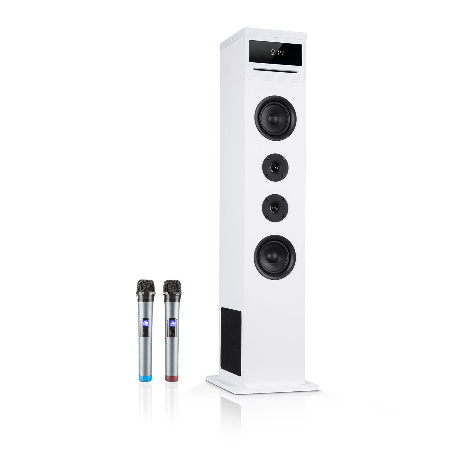 Auna Karaoketurm 120W max. CD-Player 2 Mikrofo