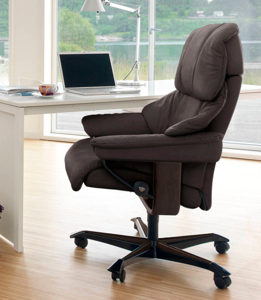 Stressless® Relaxsessel »Reno«, mit Home Office Base, Größe M, Gestell Braun kaufen