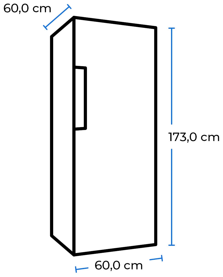 exquisit Gefrierschrank »GS280-H-040E inoxlook«, 173 cm hoch, 60 cm breit, 242 L Volumen, 4 Sterne Gefrieren
