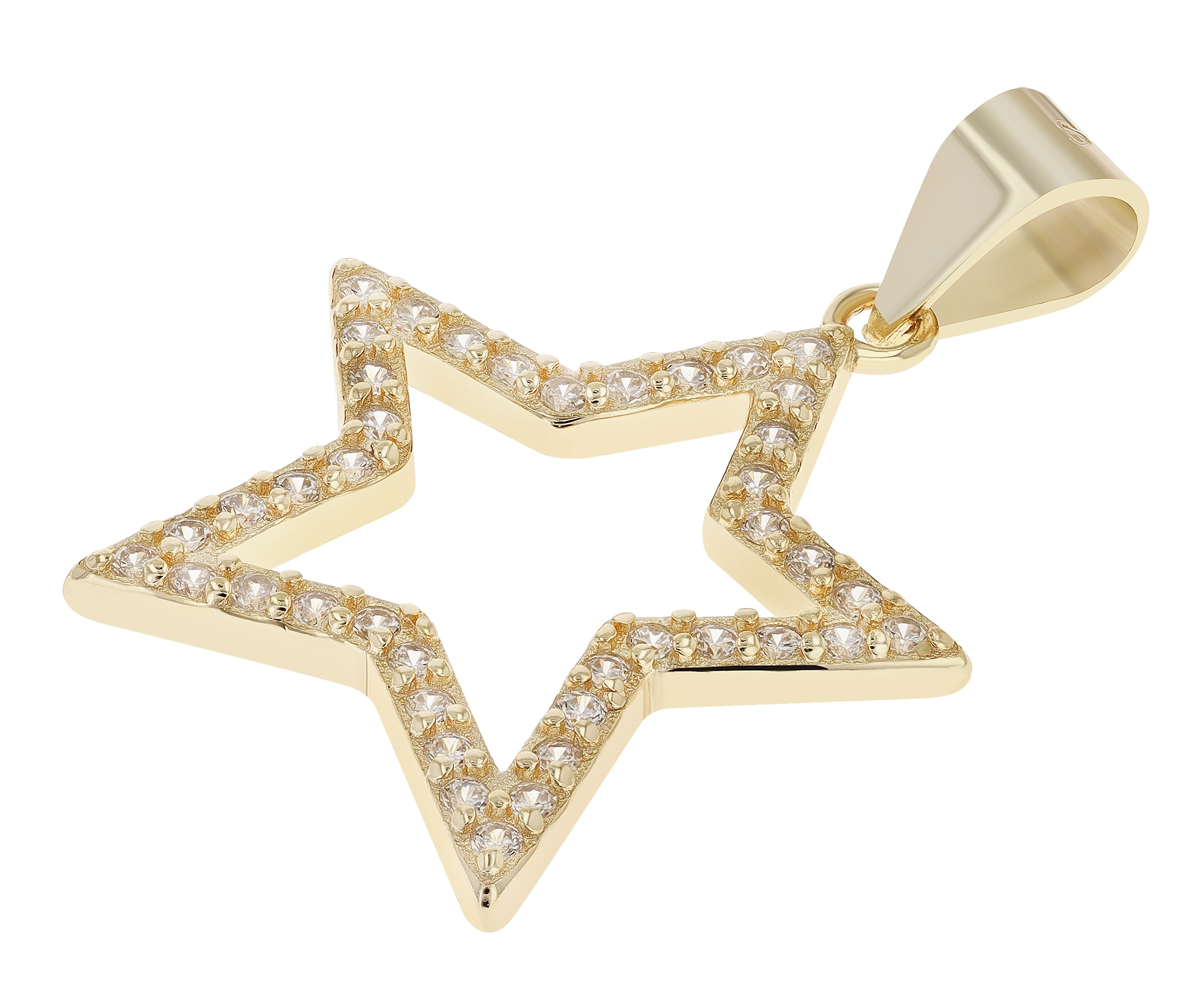 Adelia´s Kettenanhänger »Damen Anhänger ¿ Stern Charmanhänger aus 925 Silber mit Zirkonia«