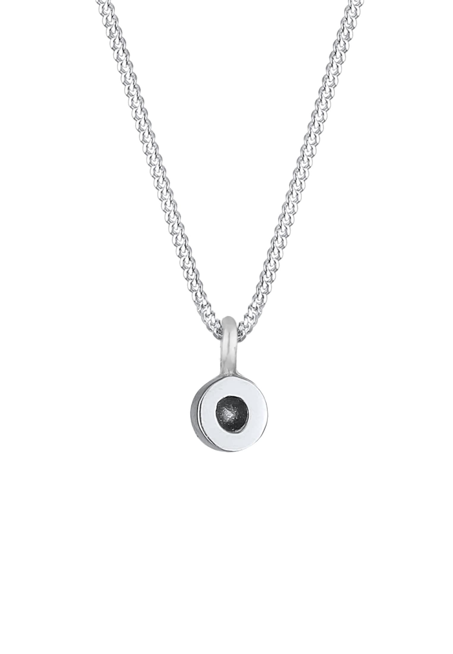 Elli Silberkette »Halskette Solitär Rund Kristall 925 Silber«