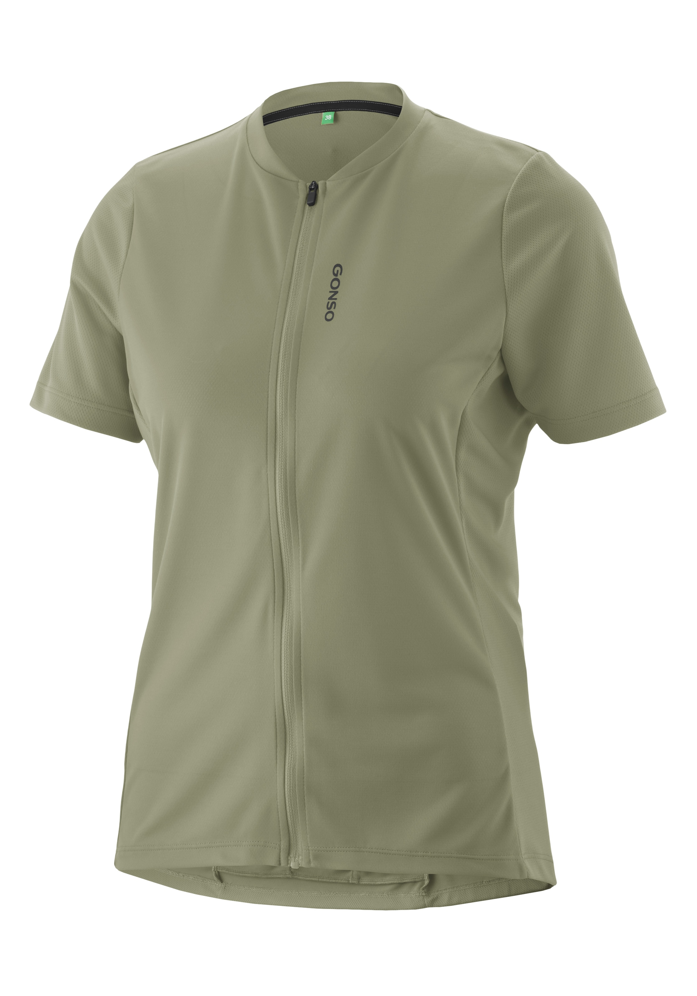 Gonso Radtrikot »SITIVO Jersey Green W« Damen Fahrradtrikot kurzarm, Half-Zip Trikot mit Rückentasche