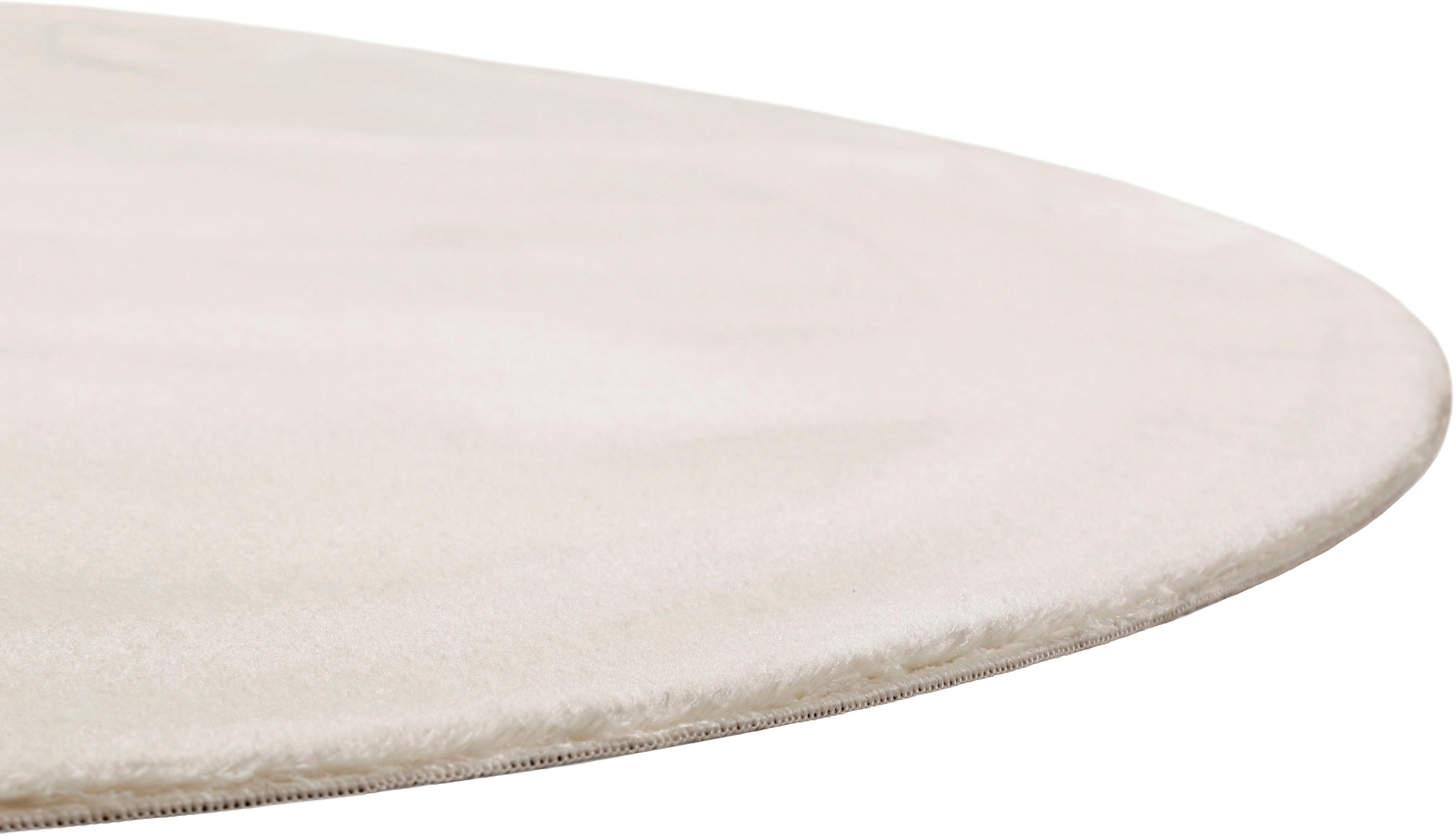 Homie Living Teppich »Lago«, rund, 19 mm Höhe, Kurzflor, Uni Farben, ideal im Wohnzimmer & Schlafzimmer