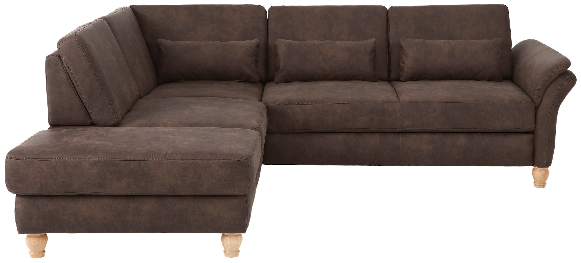 Home affaire Ecksofa »Palace L-Form«, incl. Sitztiefenverstellung, wahlweise mit Bettfunktion und Stauraum